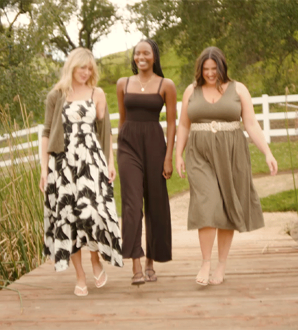 Models wearing maurices clothing.