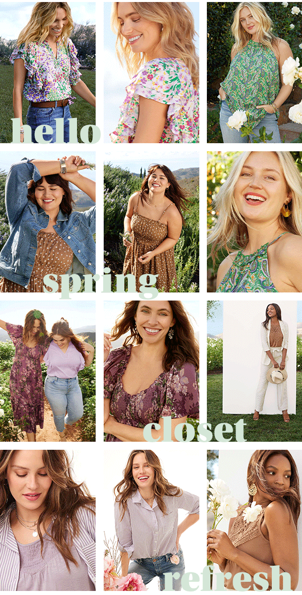 Hello spring closet refresh. Models wearing maurices clothing.