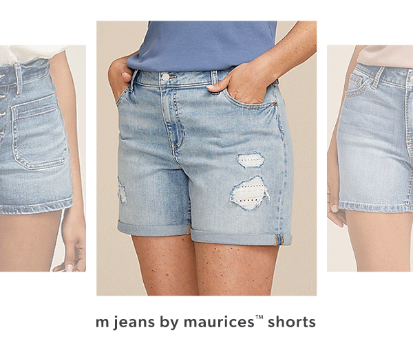 m jeans by maurices™ shorts. Models wearing maurices shorts.