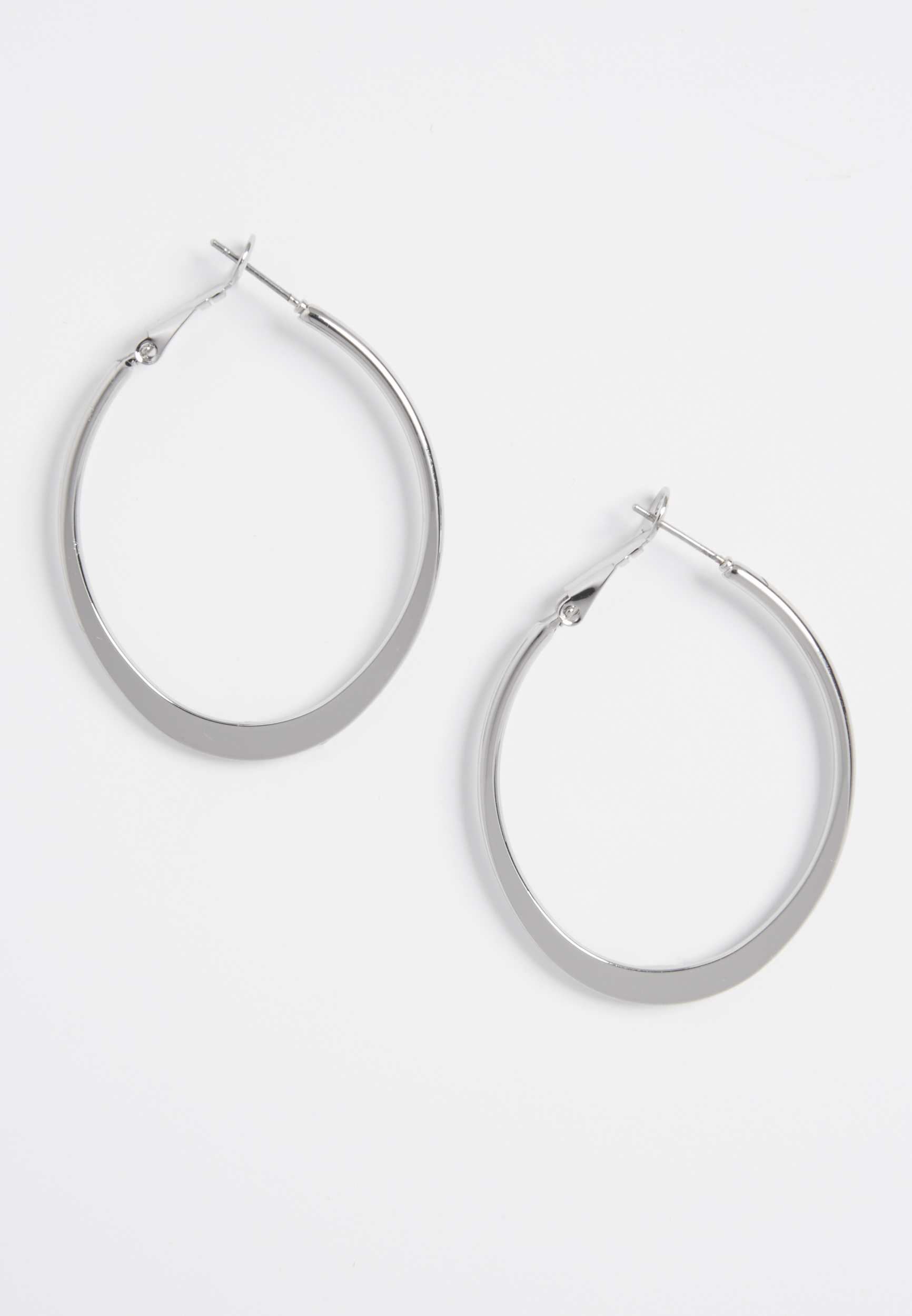 Oblong Shaped Hoop Earrings | maurices