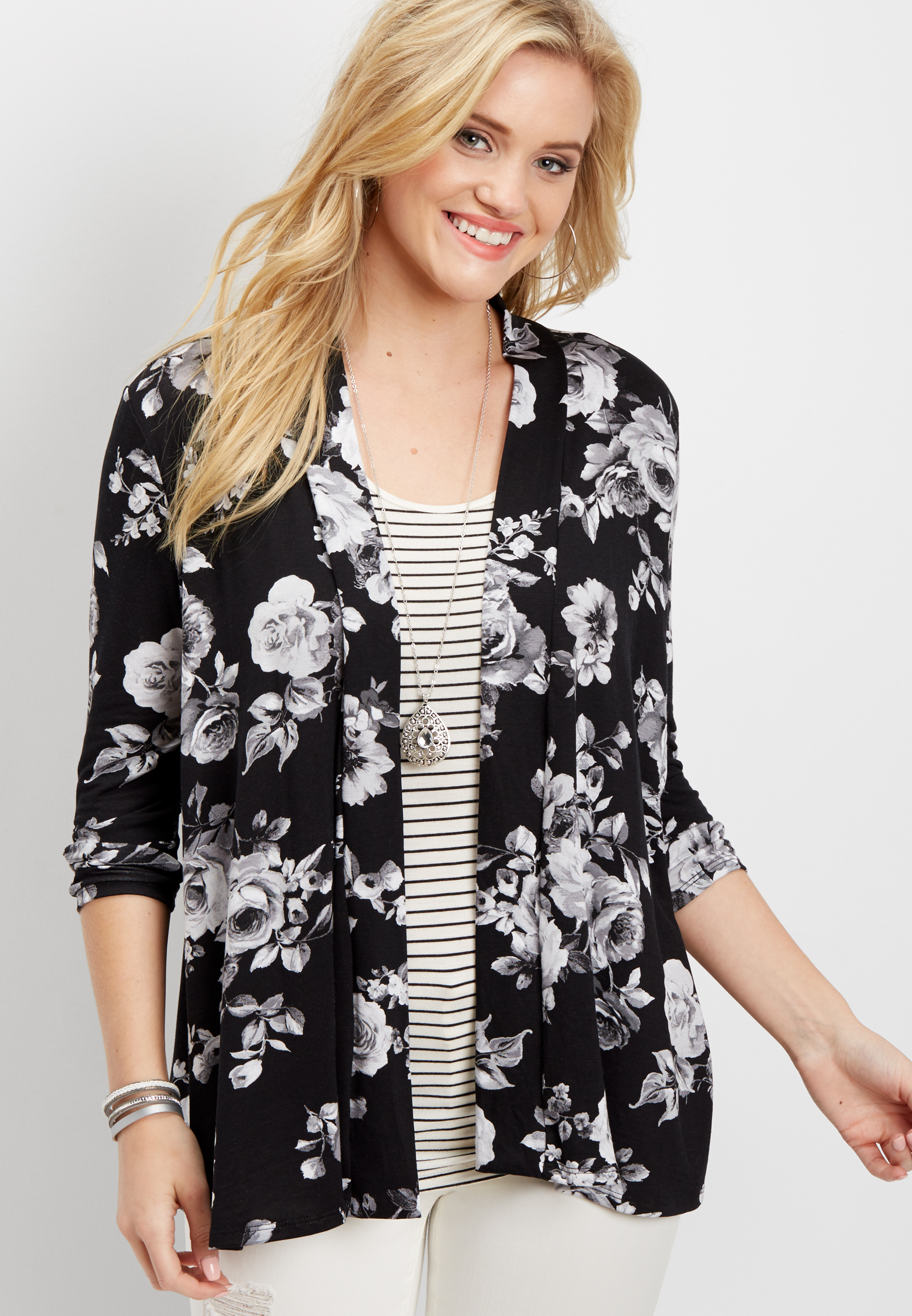 Cardigan Ouvert Maurices Avec Col Châle Fausse Fourrure - Noir, Taille M - Occasion Très Bon état