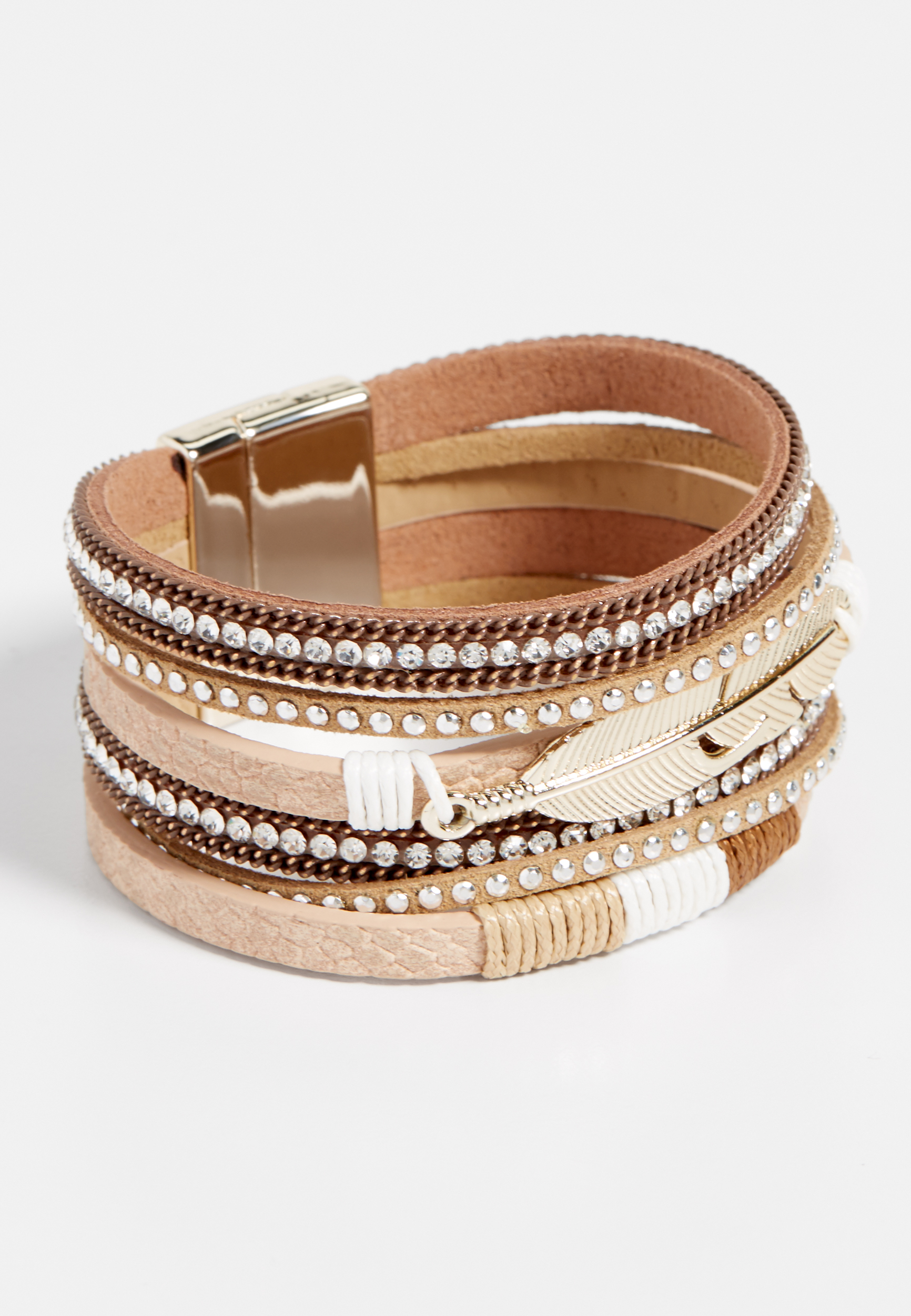 natural feather magnetic bracelet | maurices