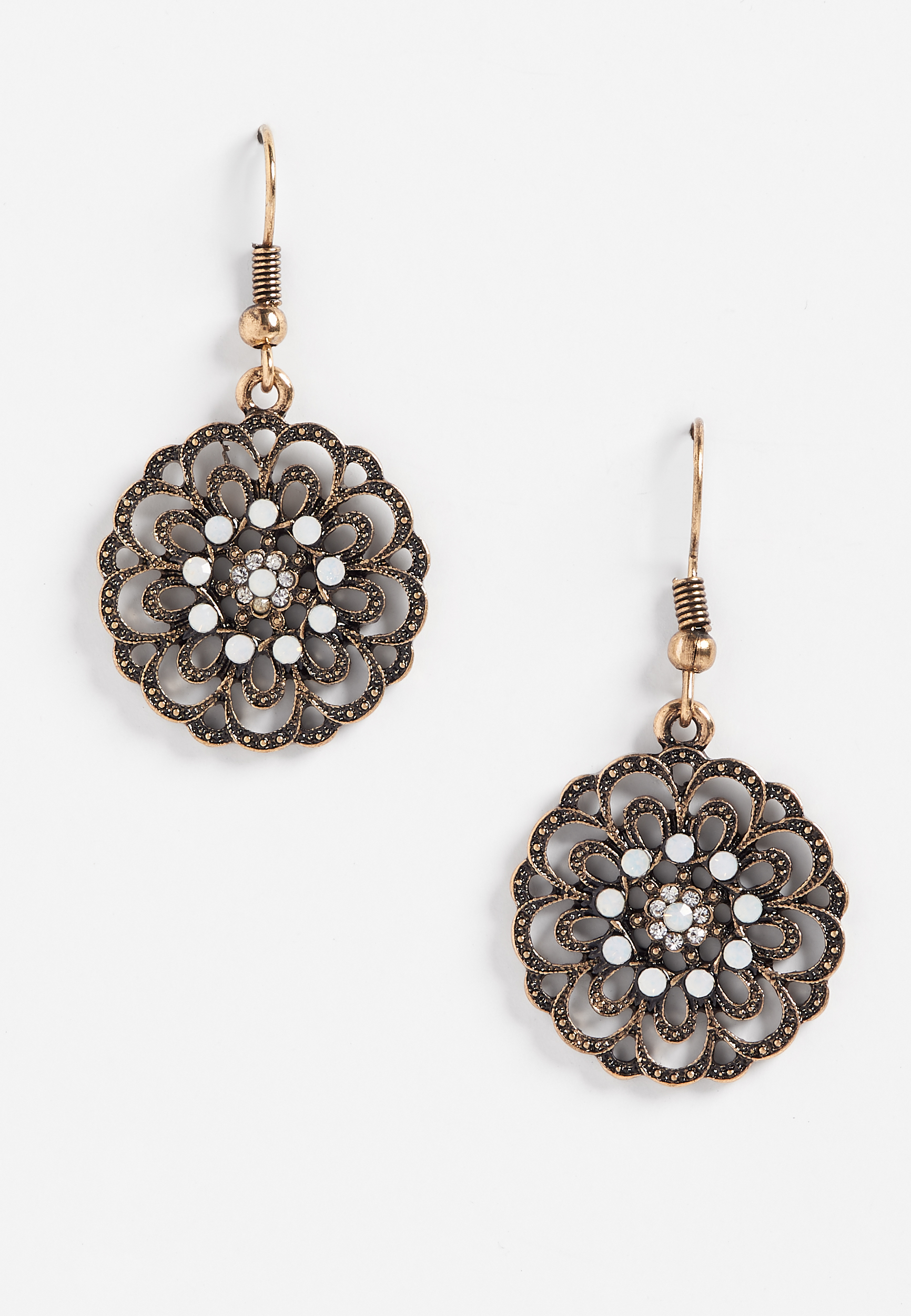 medallion drop earrings | maurices