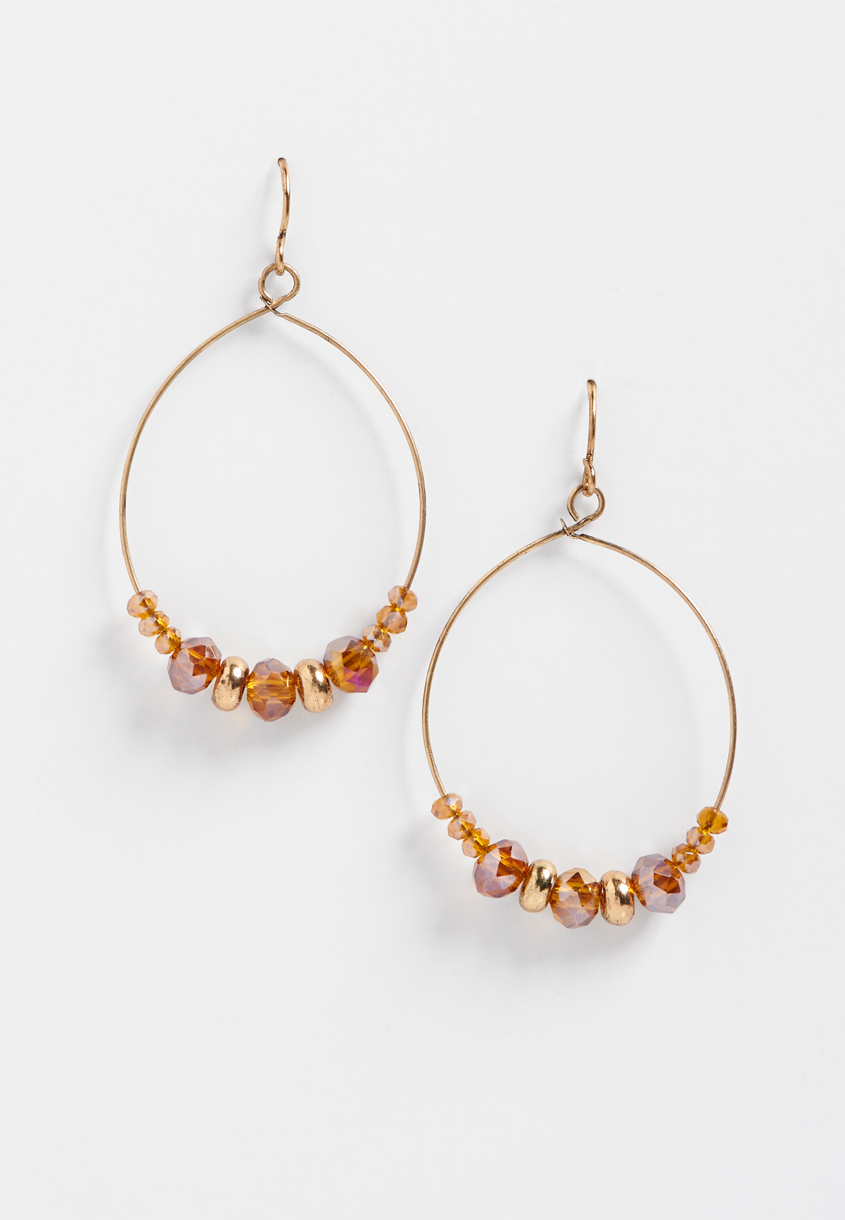 golden bead hoop earrings | maurices