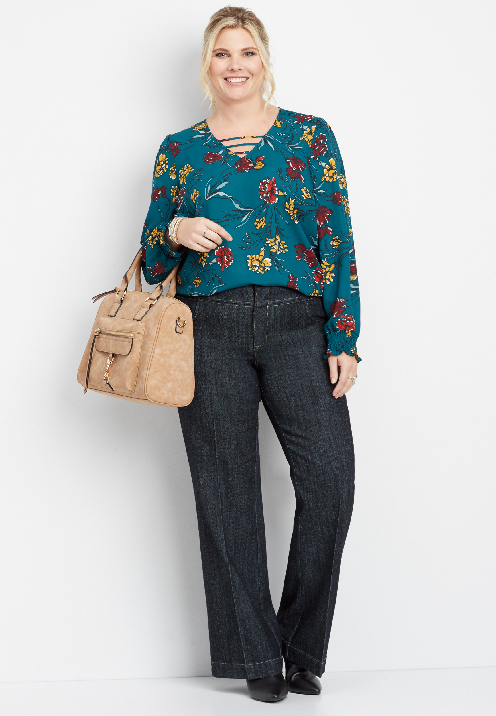 wide band trouser jeans