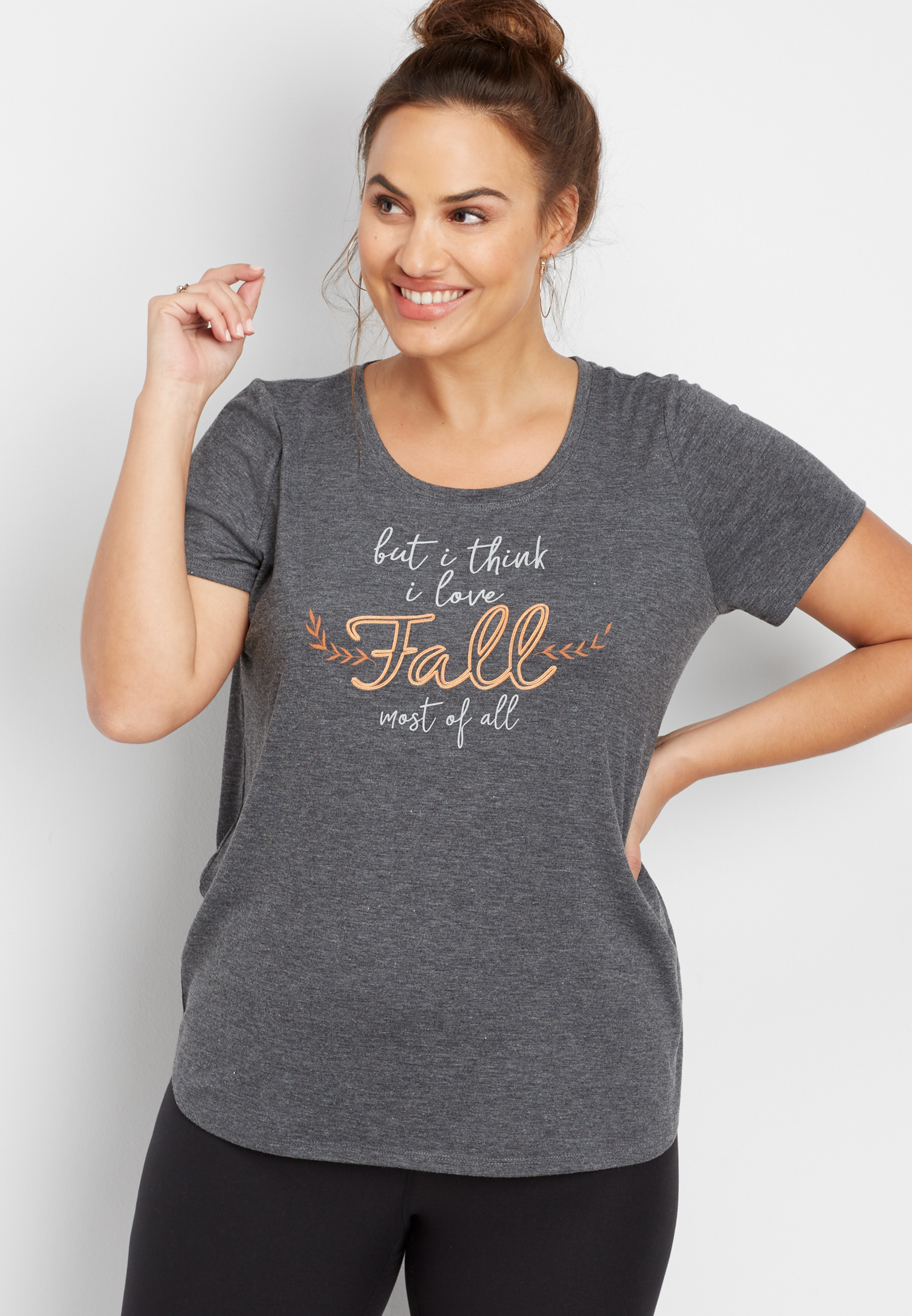 plus size love fall most graphic tee | maurices