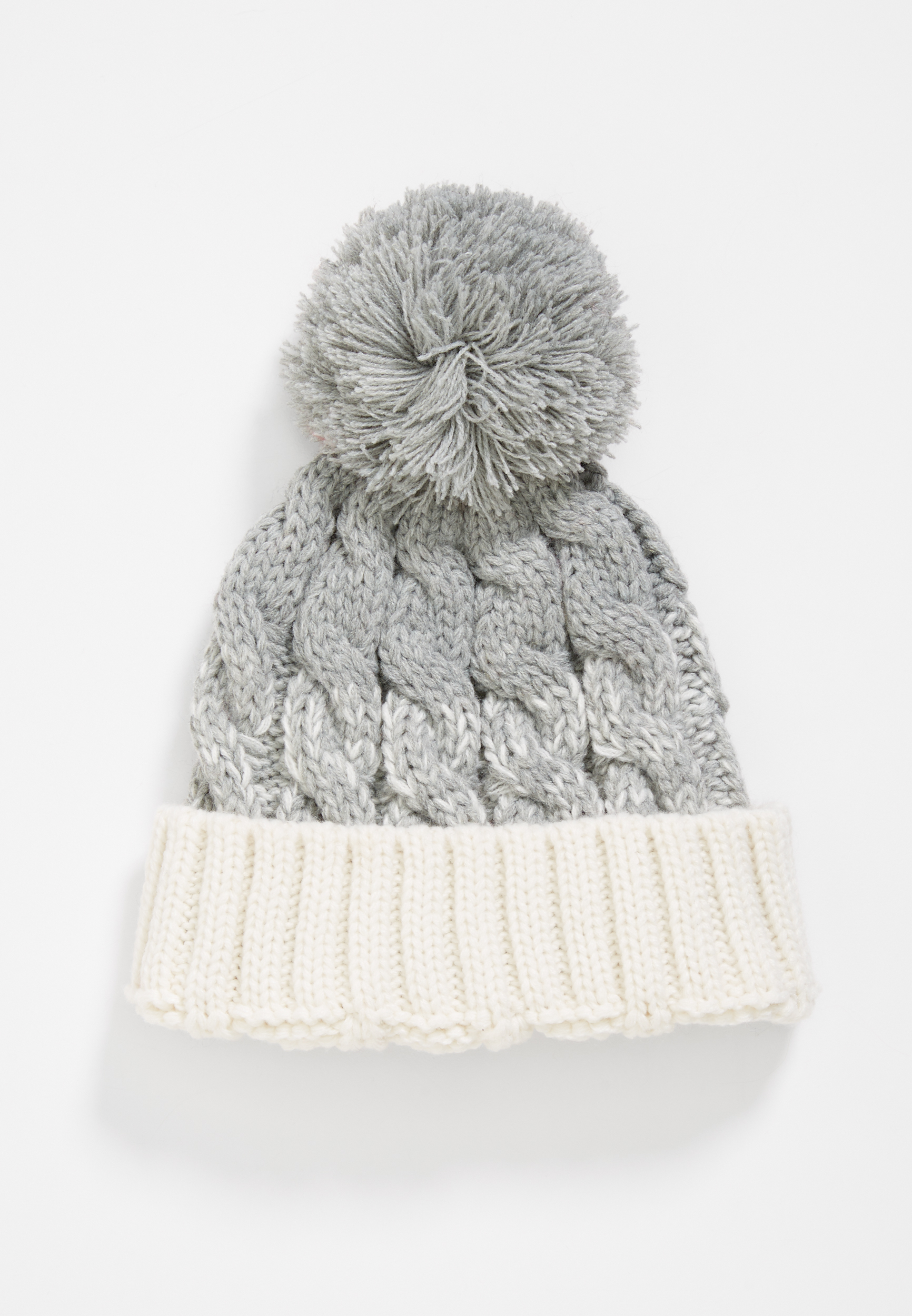 cable knit striped pom hat | maurices