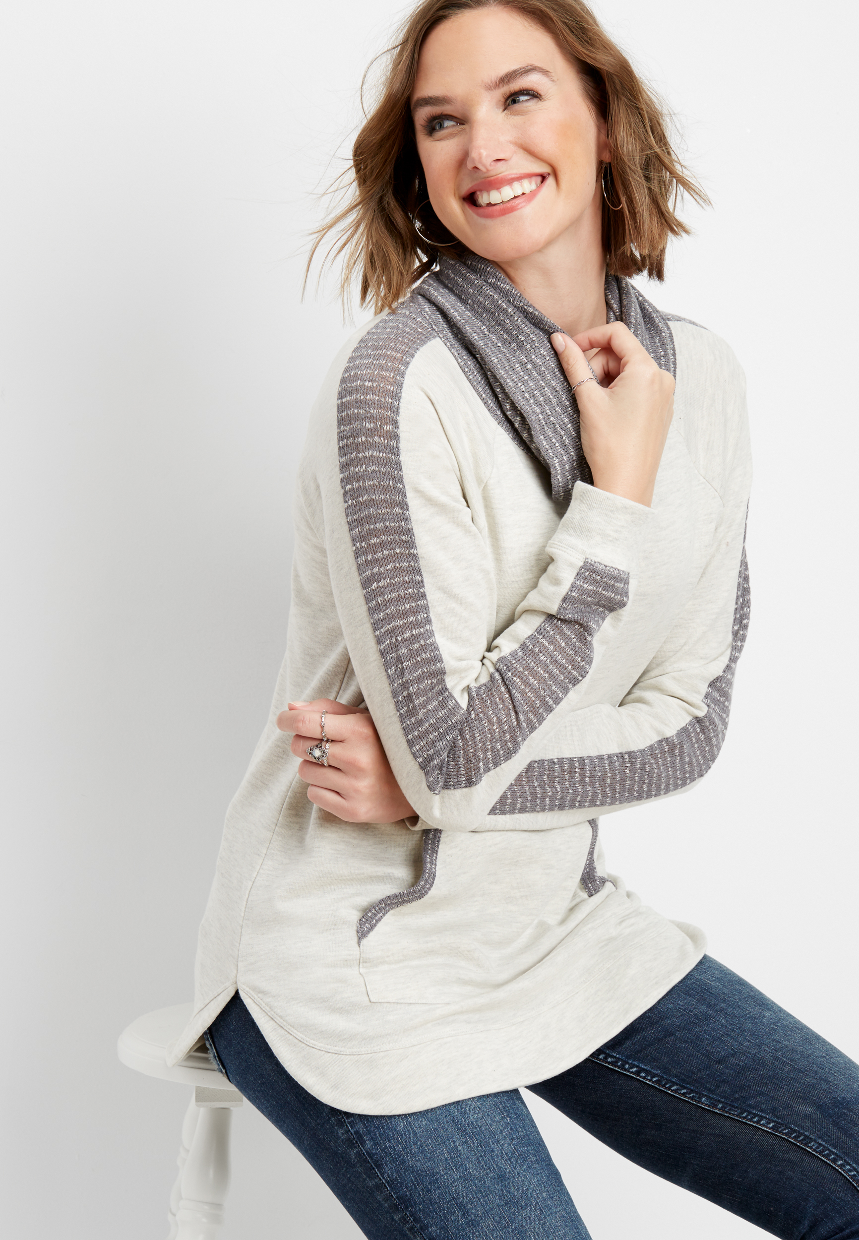 cowl neckline sweater knit pullover | maurices