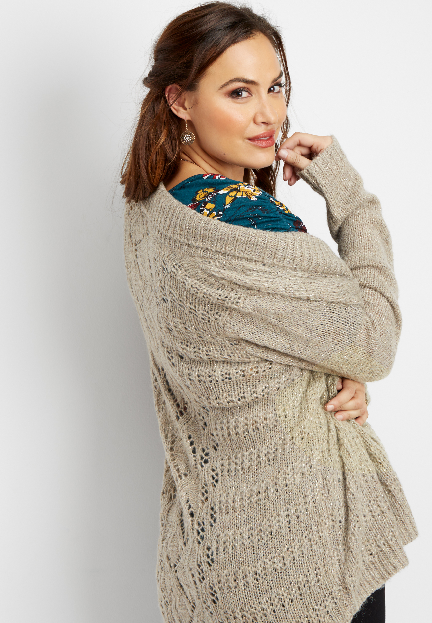 plus size sparkly cardigan