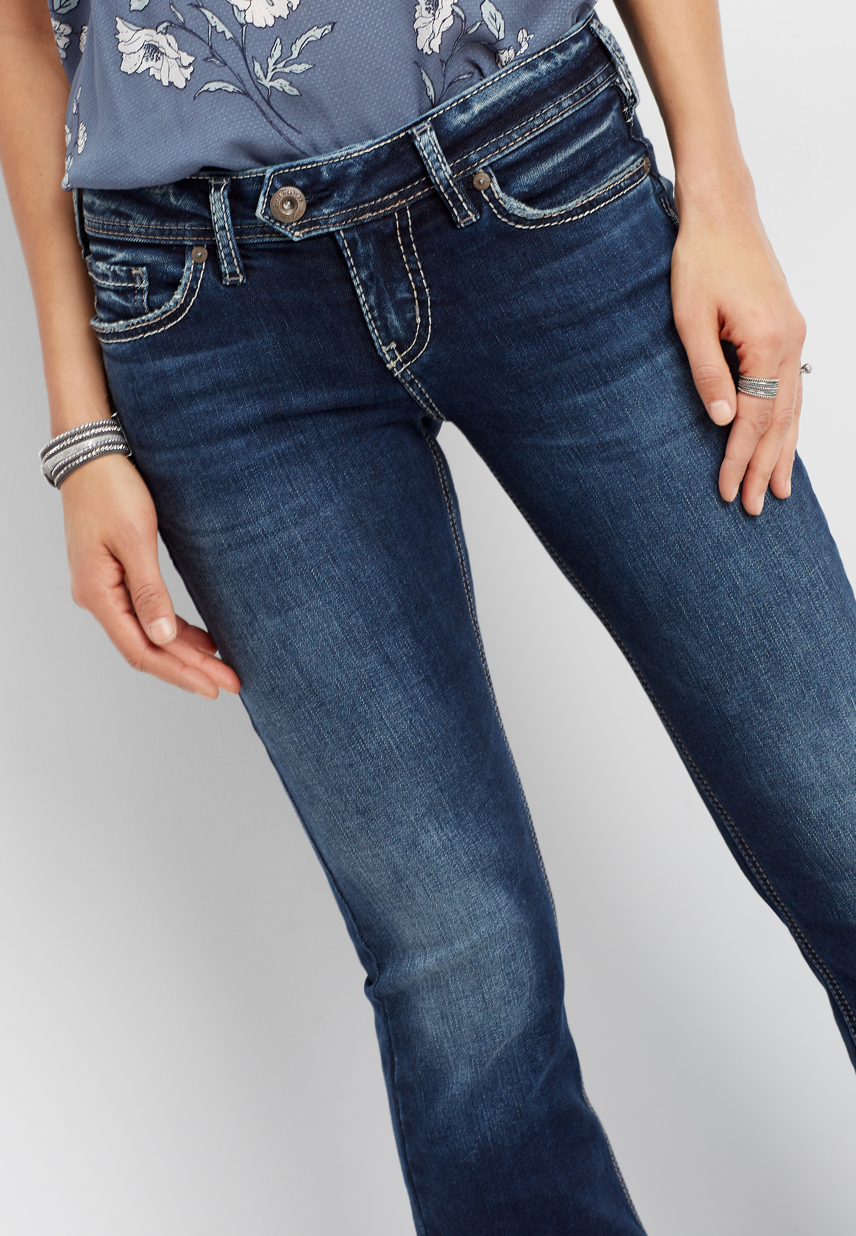 low cut bootcut jeans