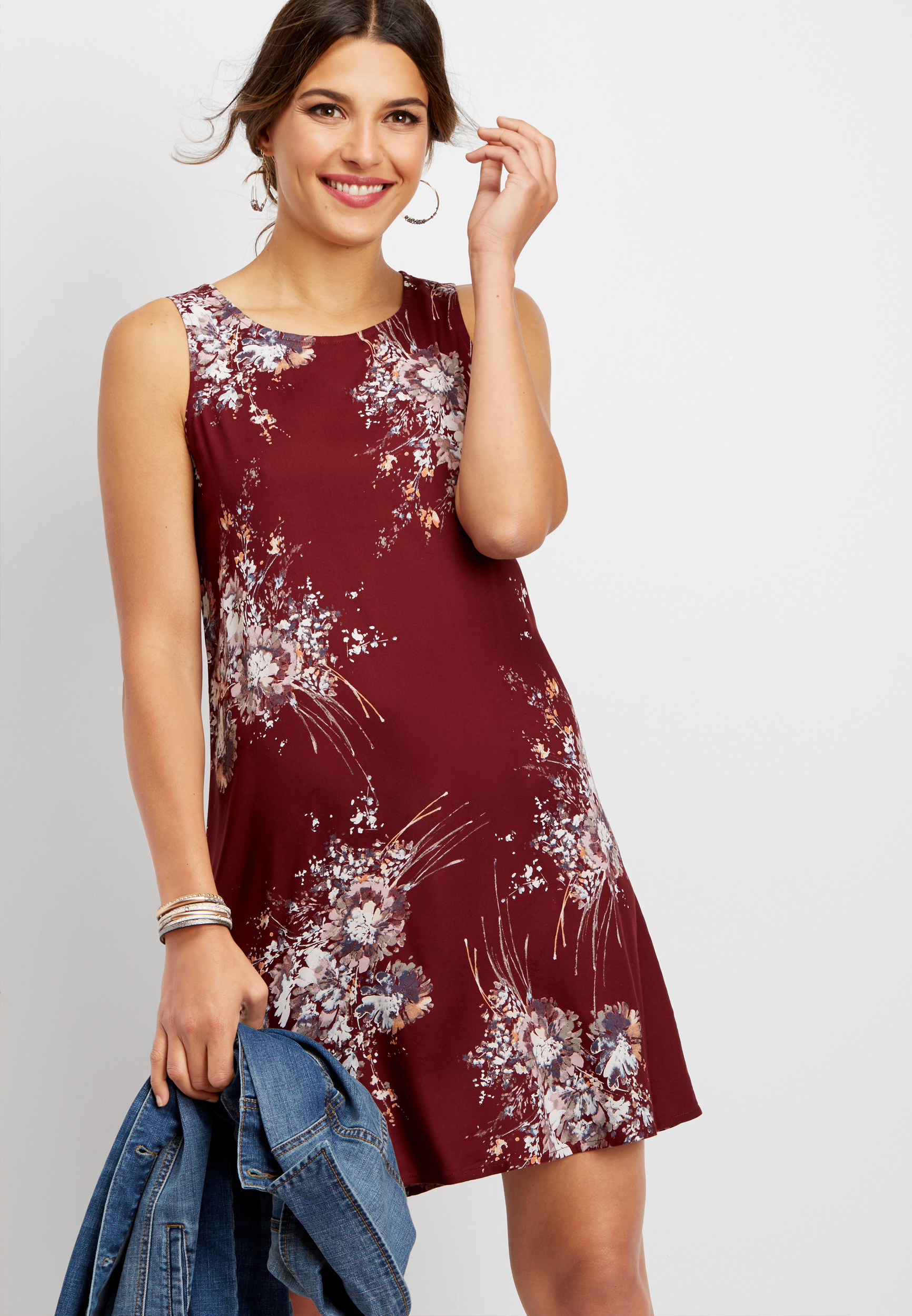 watercolor floral tank dress | maurices