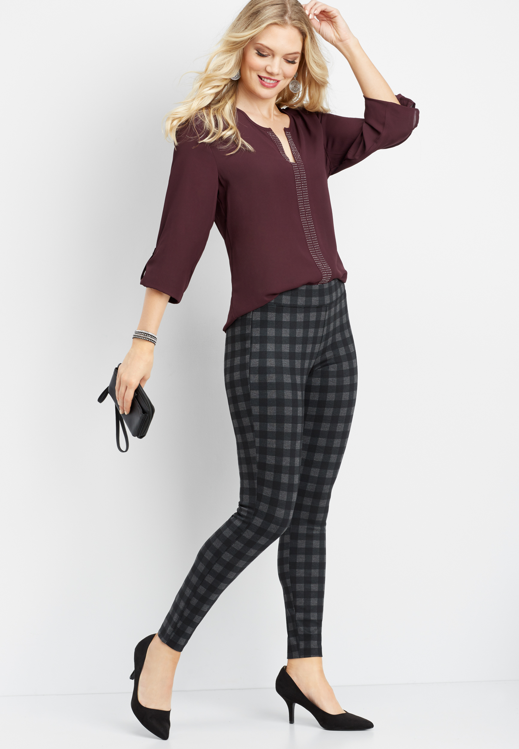 maurices plaid pants