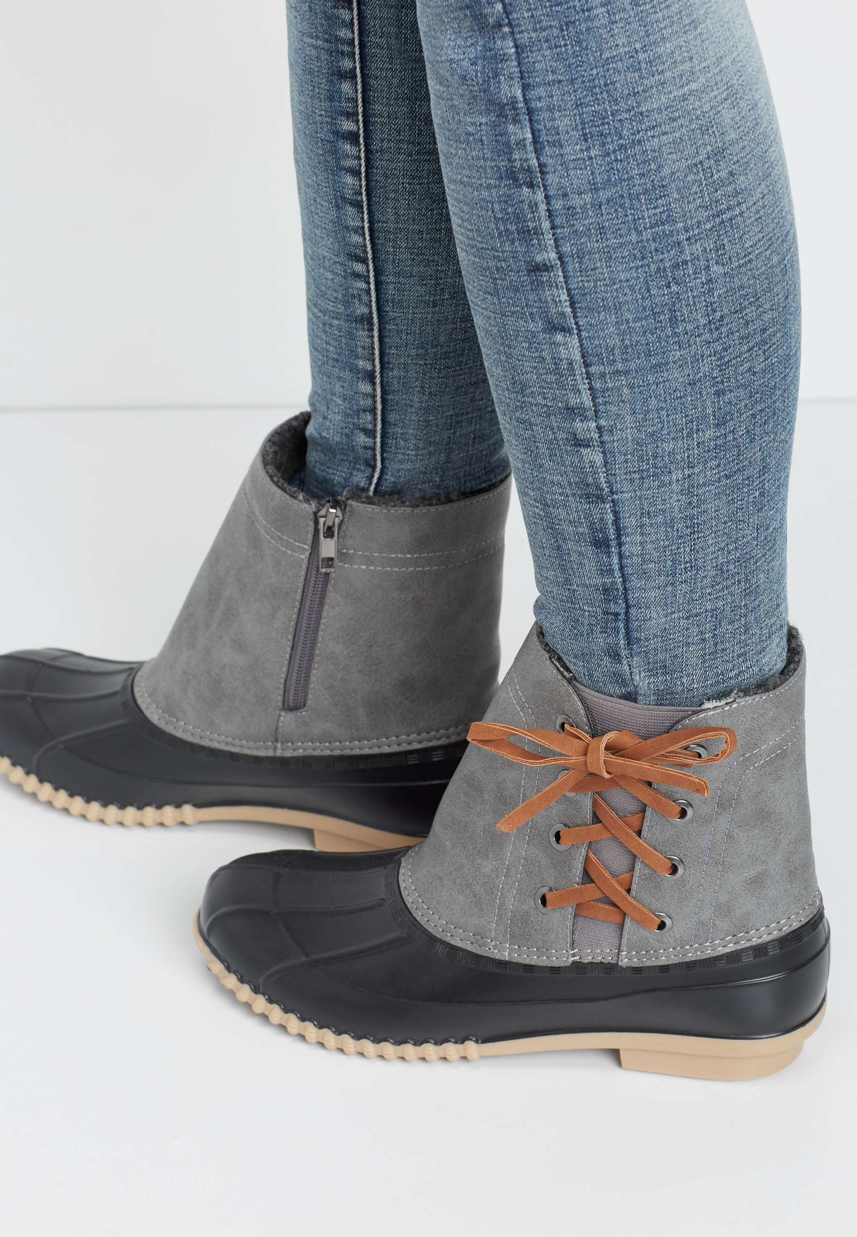 christina side lace up duck boot