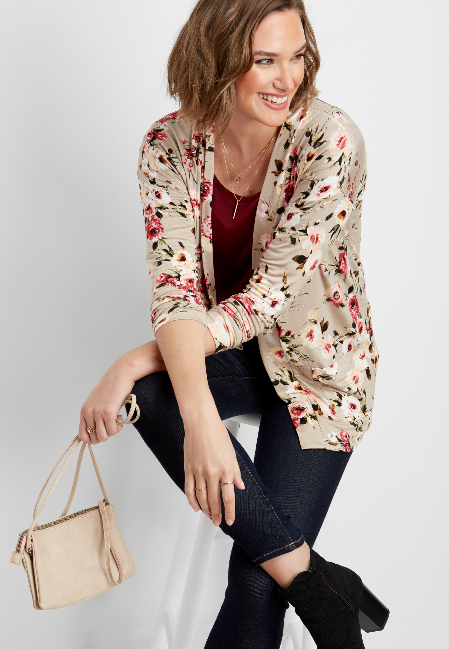 Cardigan Femme Maurices Avec Drapé Devant – Taille S – Couleur ROYAL – Occasion Très Bon état