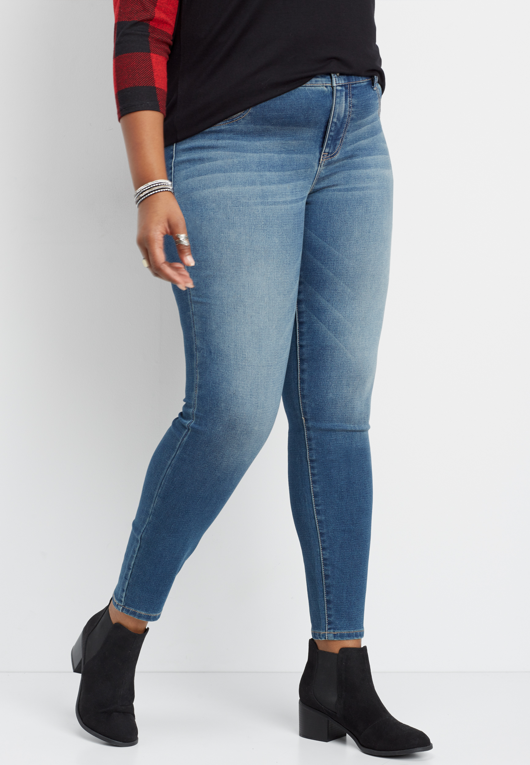 Plus Size Denimflex™ Super Soft Medium Wash Jegging Maurices 