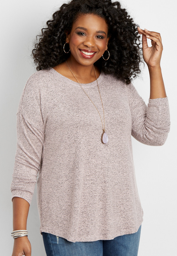 plus size 24/7 long sleeve tee | maurices