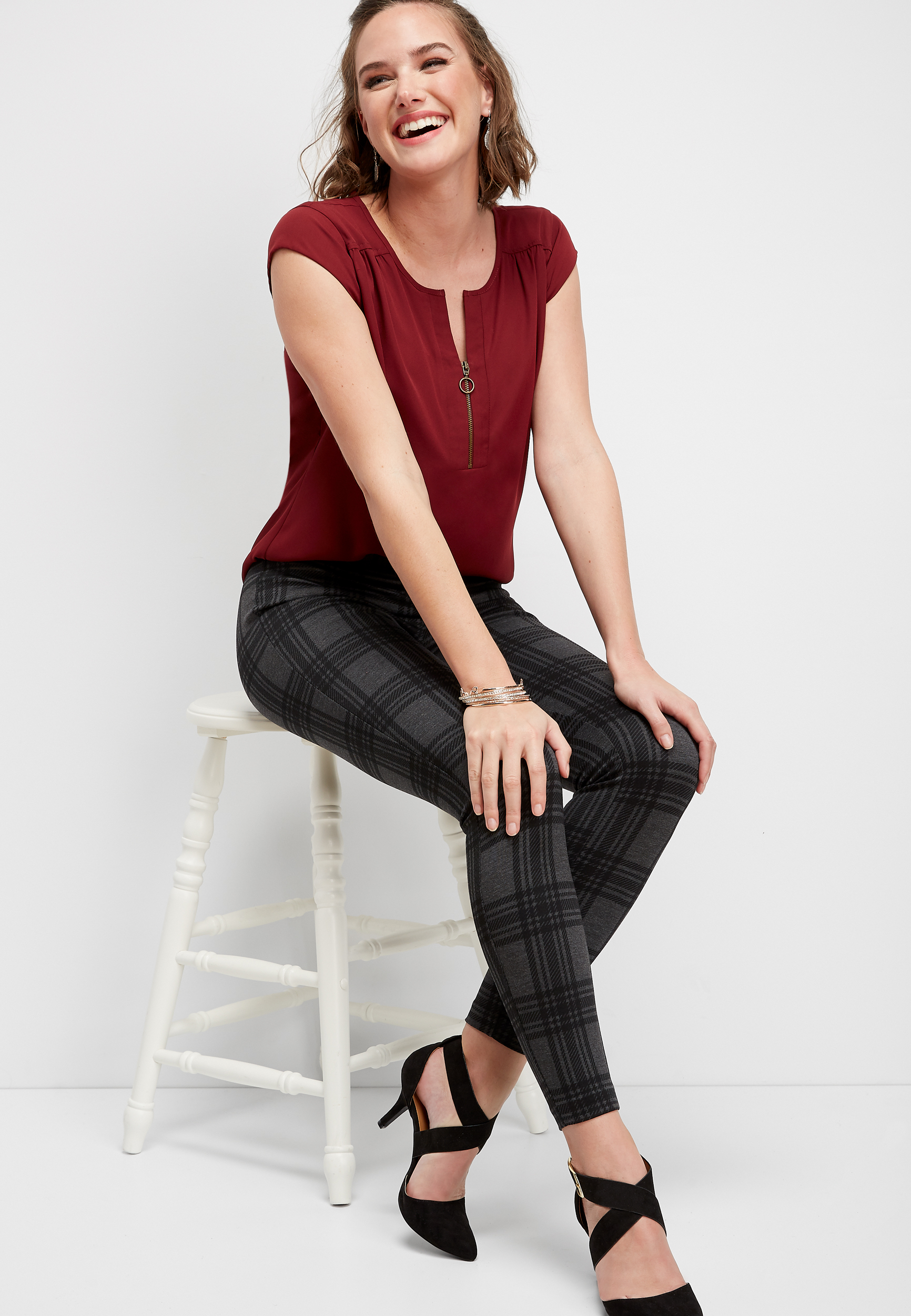 maurices plaid pants