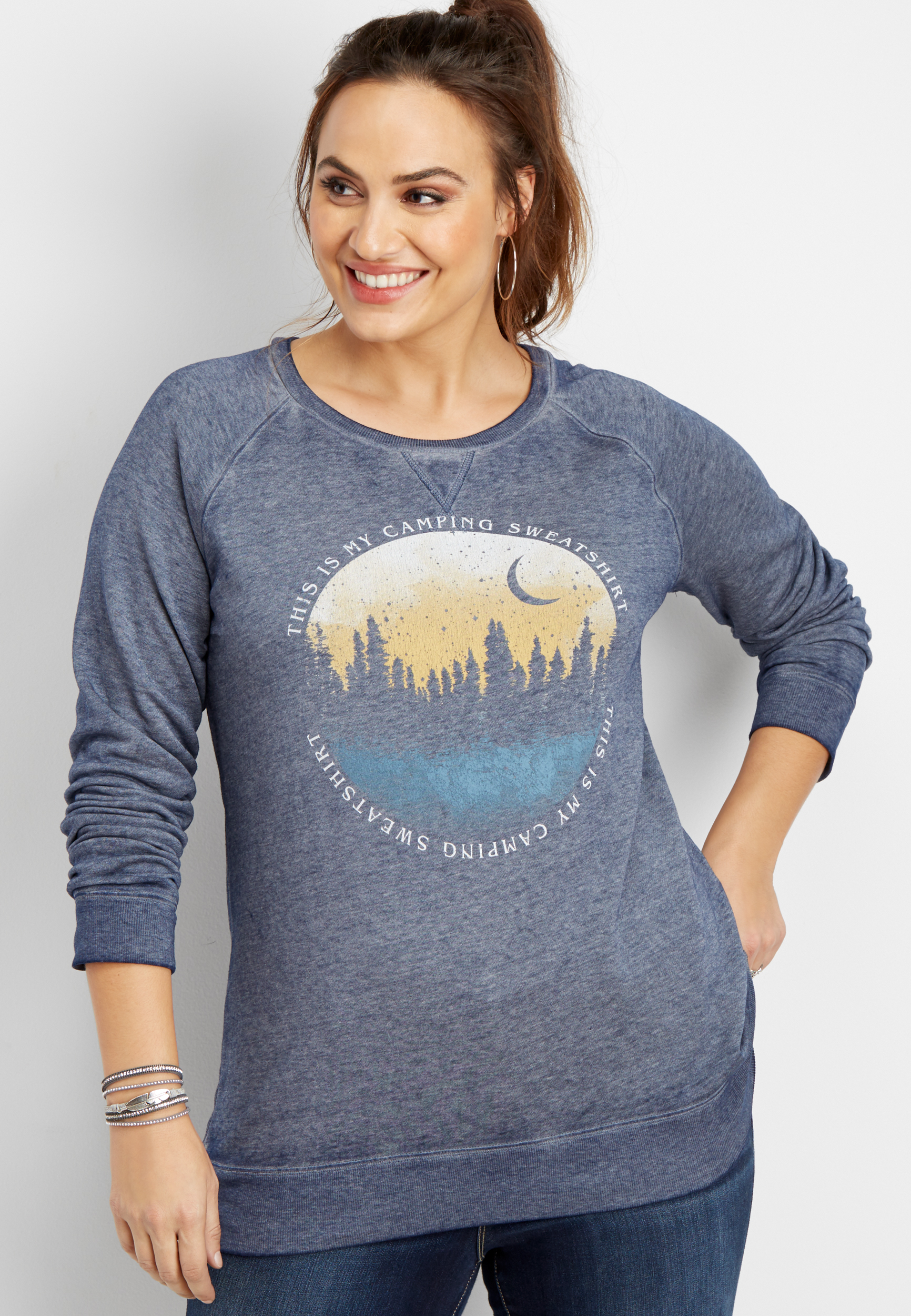plus size camping sweatshirt graphic pullover maurices