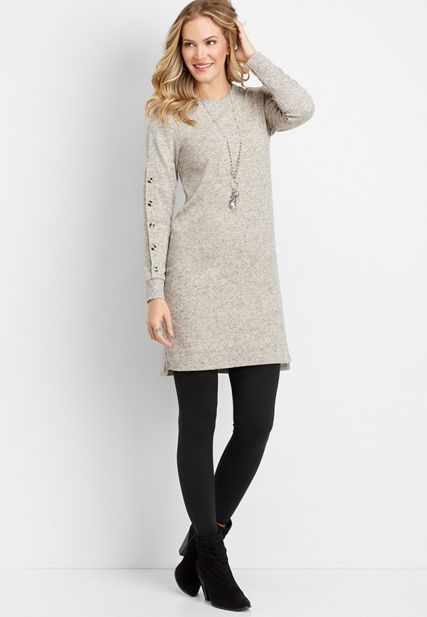 button sleeve sweater dress | maurices