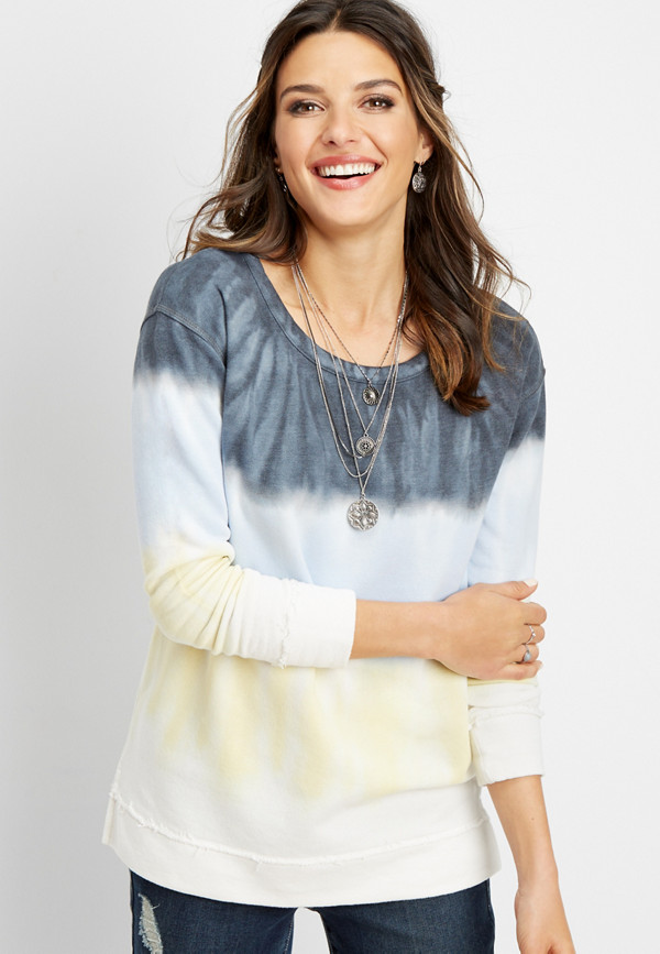 tie dye basic pullover | maurices