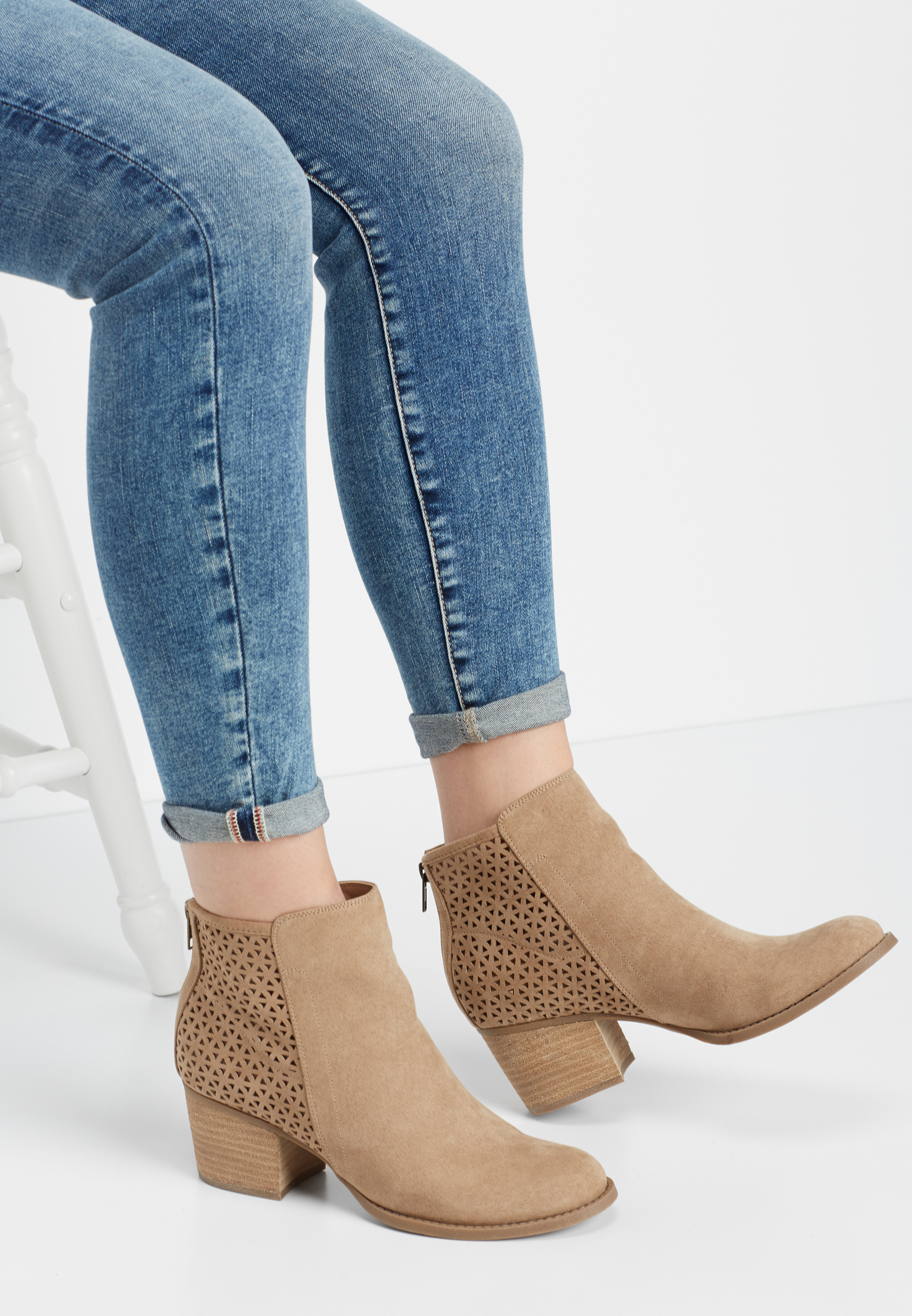 Madden girl best sale perforated booties