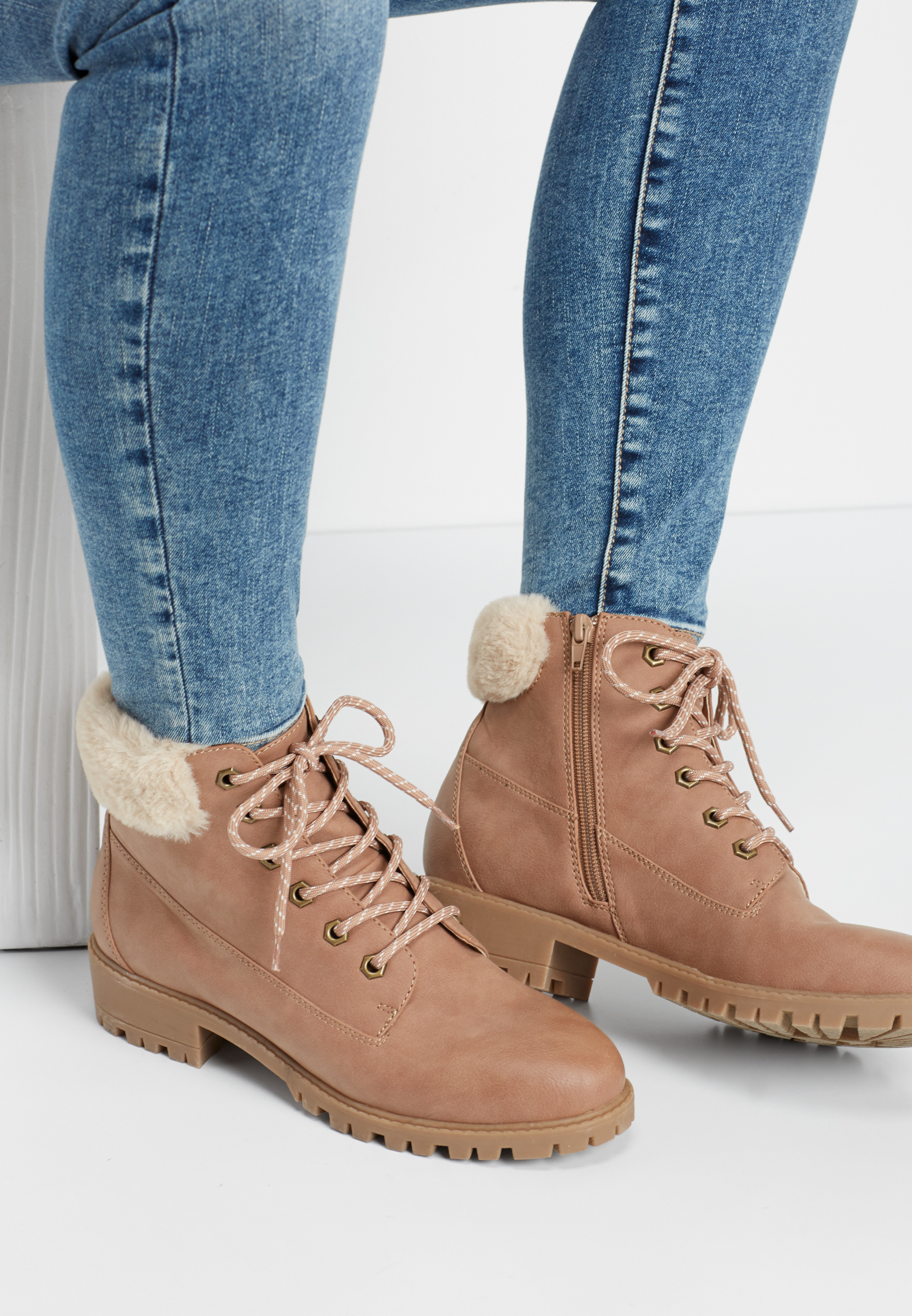 madden girl veera velvet combat boot