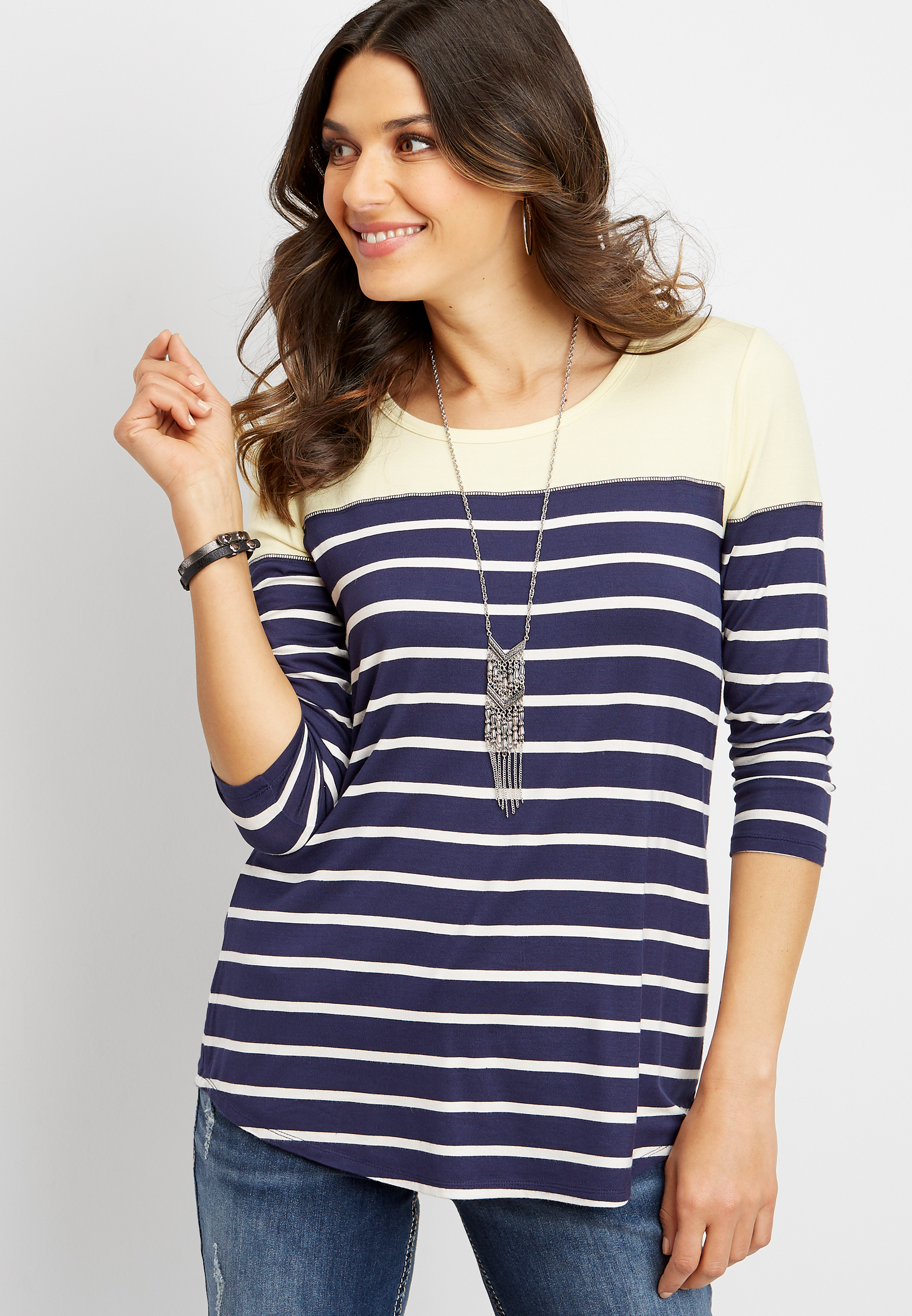 24/7 colorblock baseball tee maurices