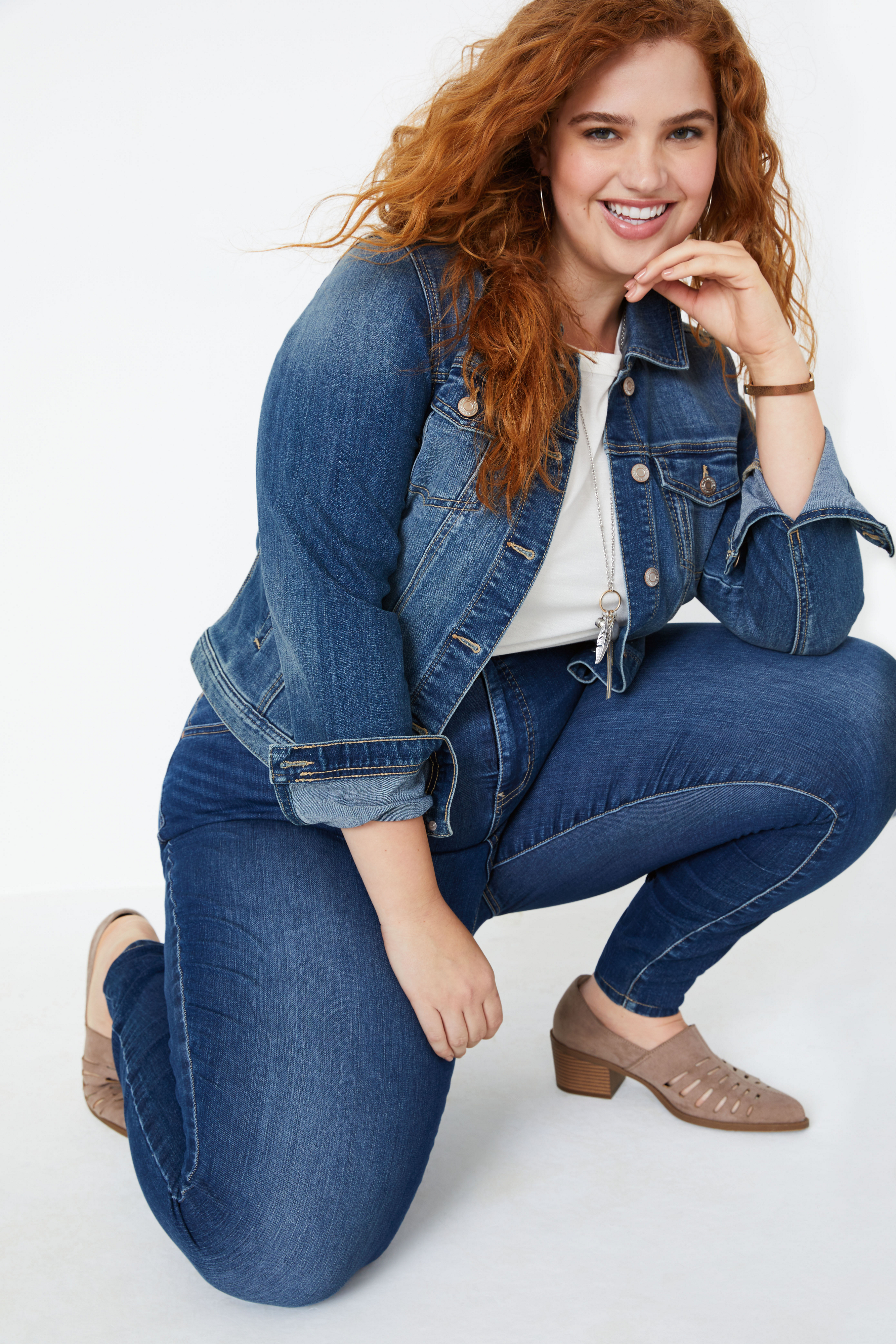 plus size jean jacket long