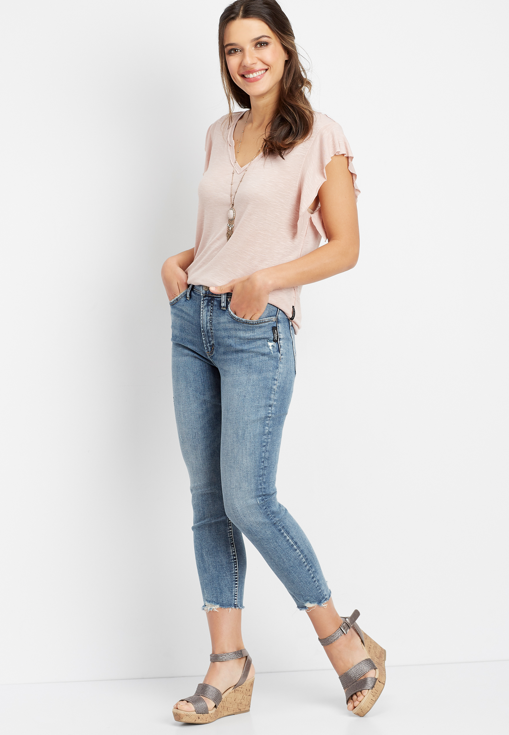 skinny cropped jeans womens