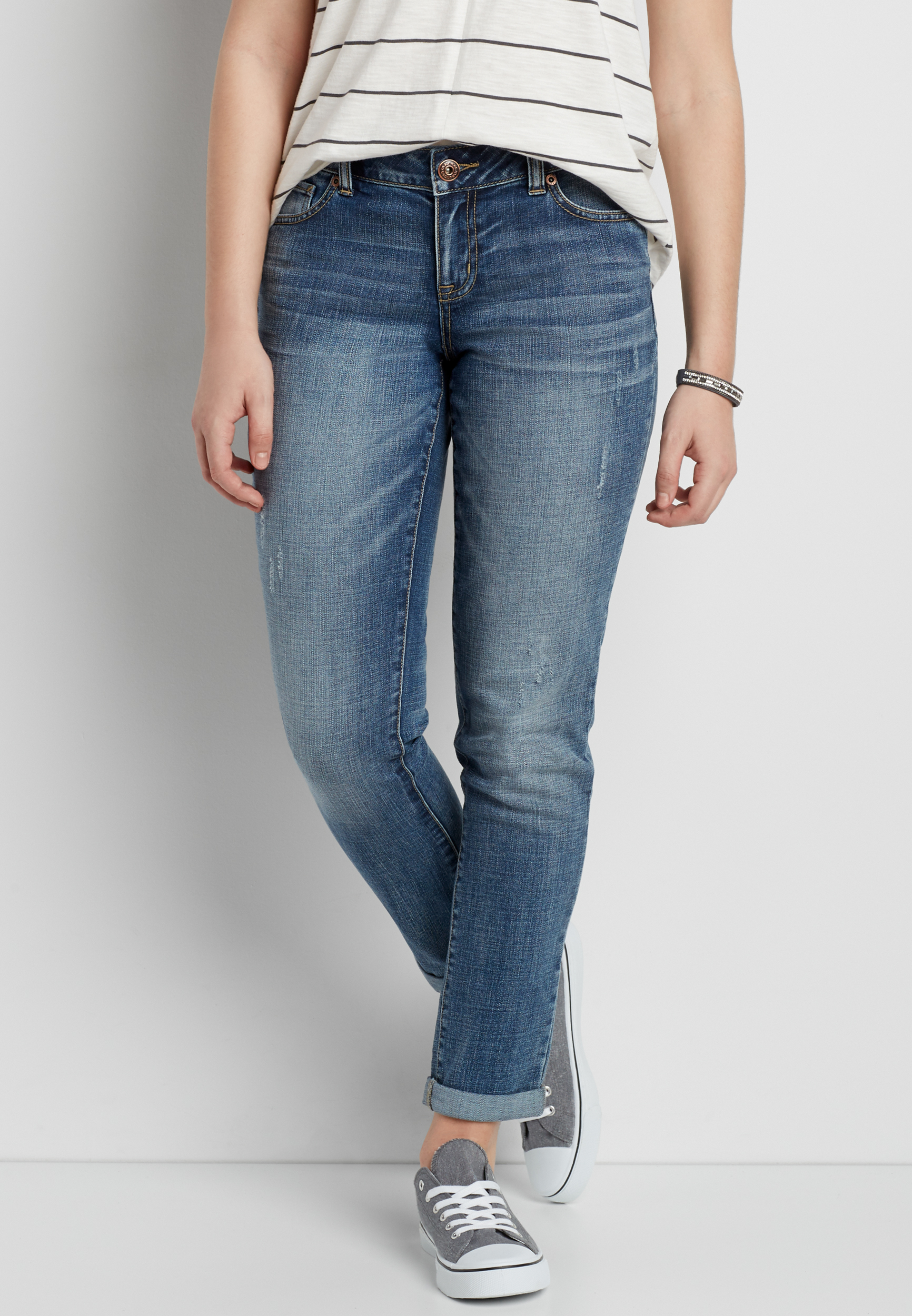 DenimFlex™ medium wash boyfriend jeans maurices