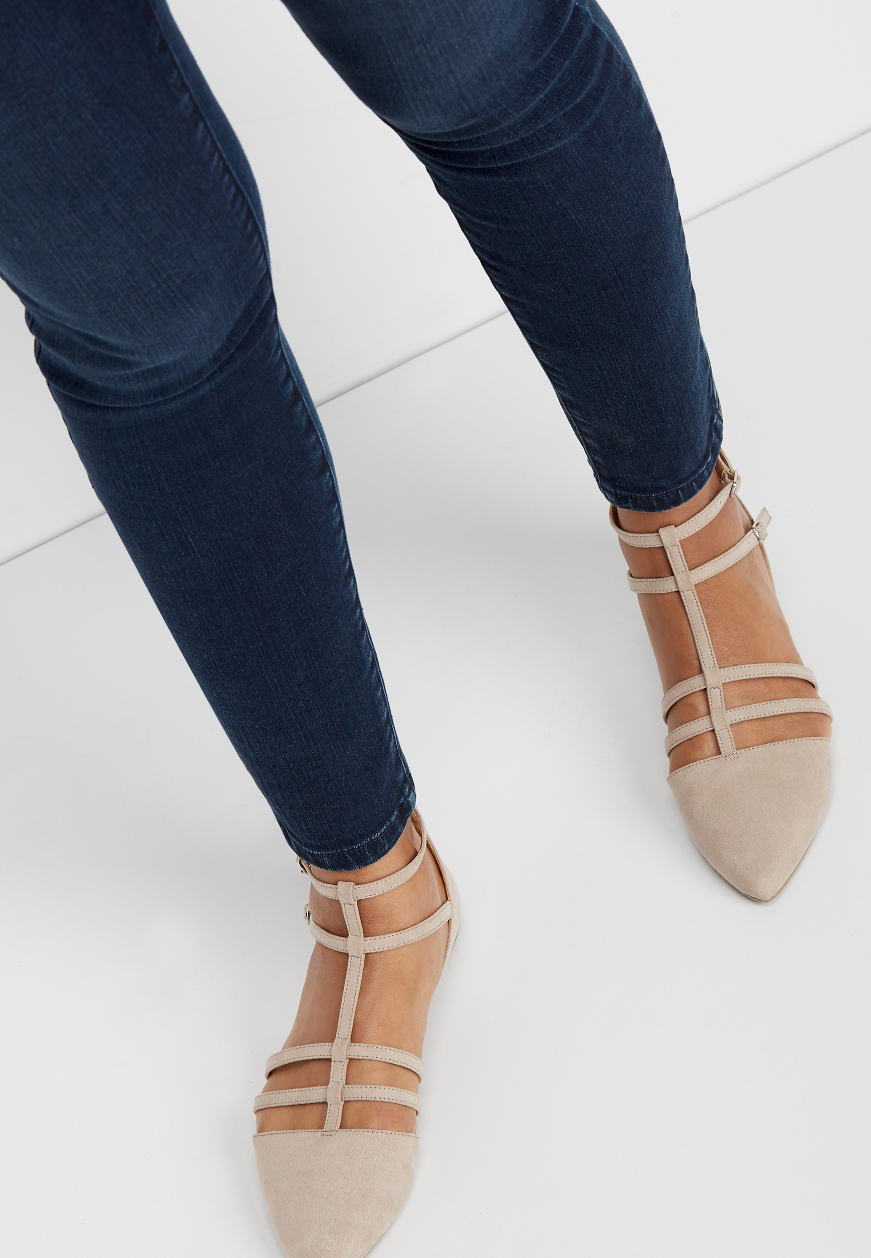 Lorelie pointed toe zip back flat maurices