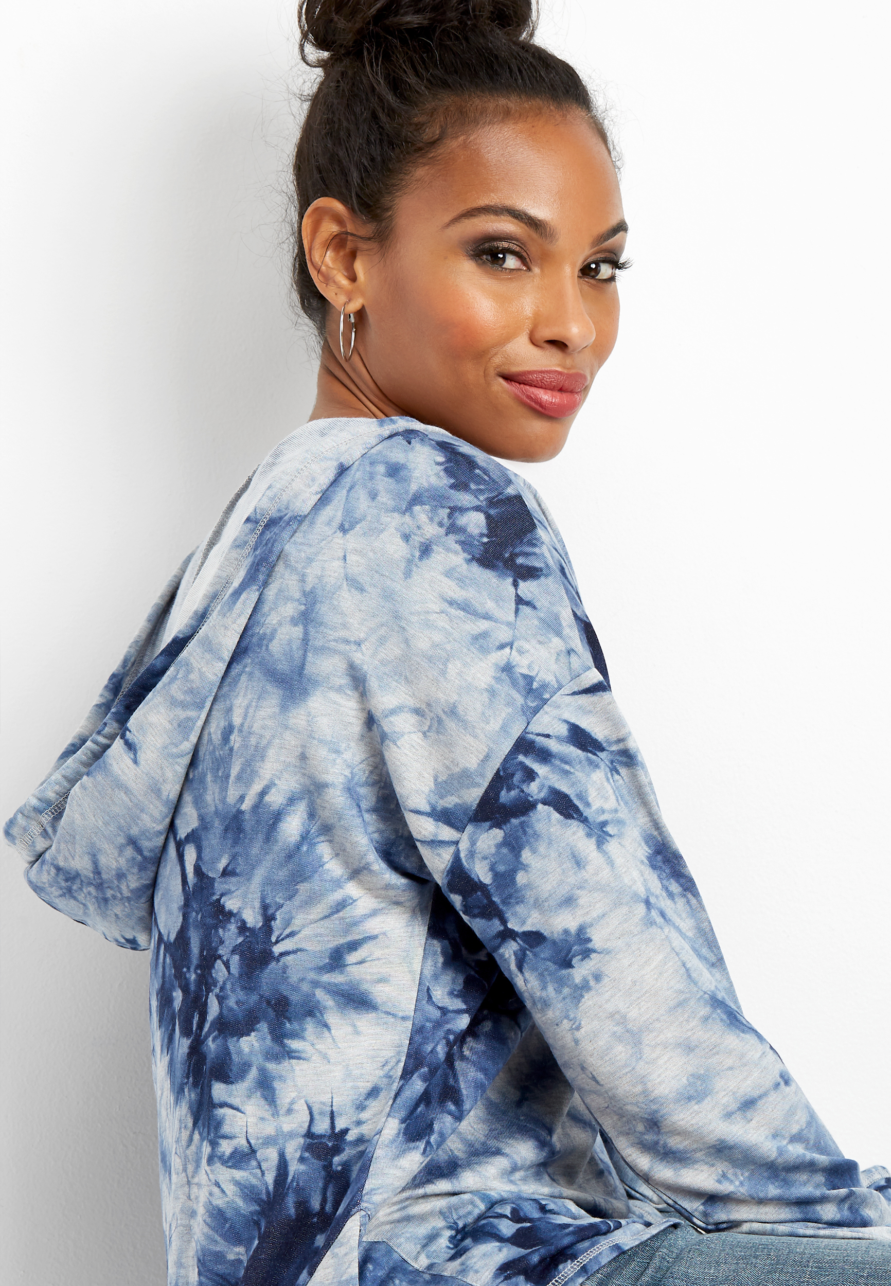 Large Scoop Neck Tie Dye