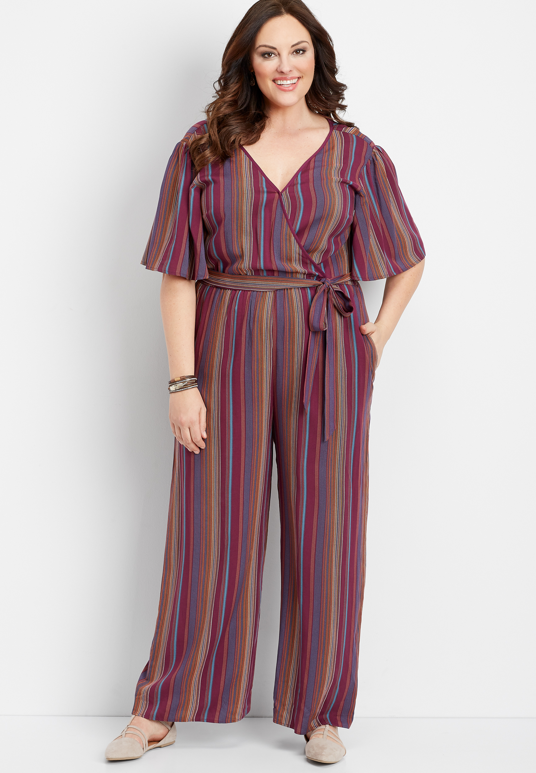 plus size wrap jumpsuit