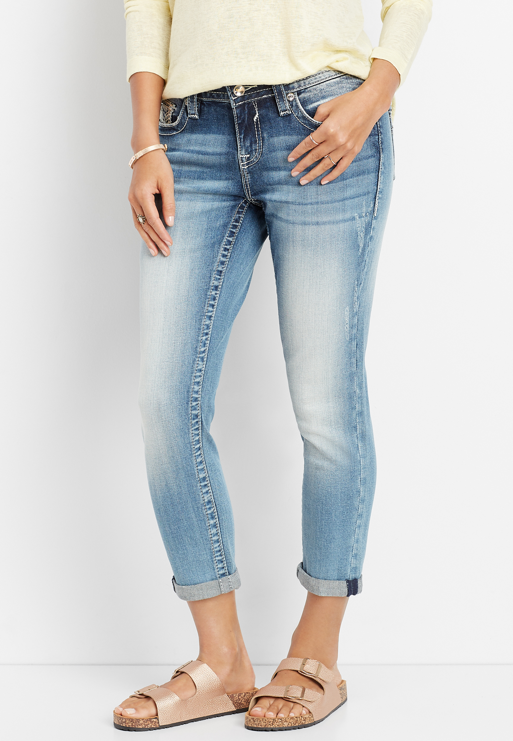 Vigoss® busted embellished pocket capri | maurices