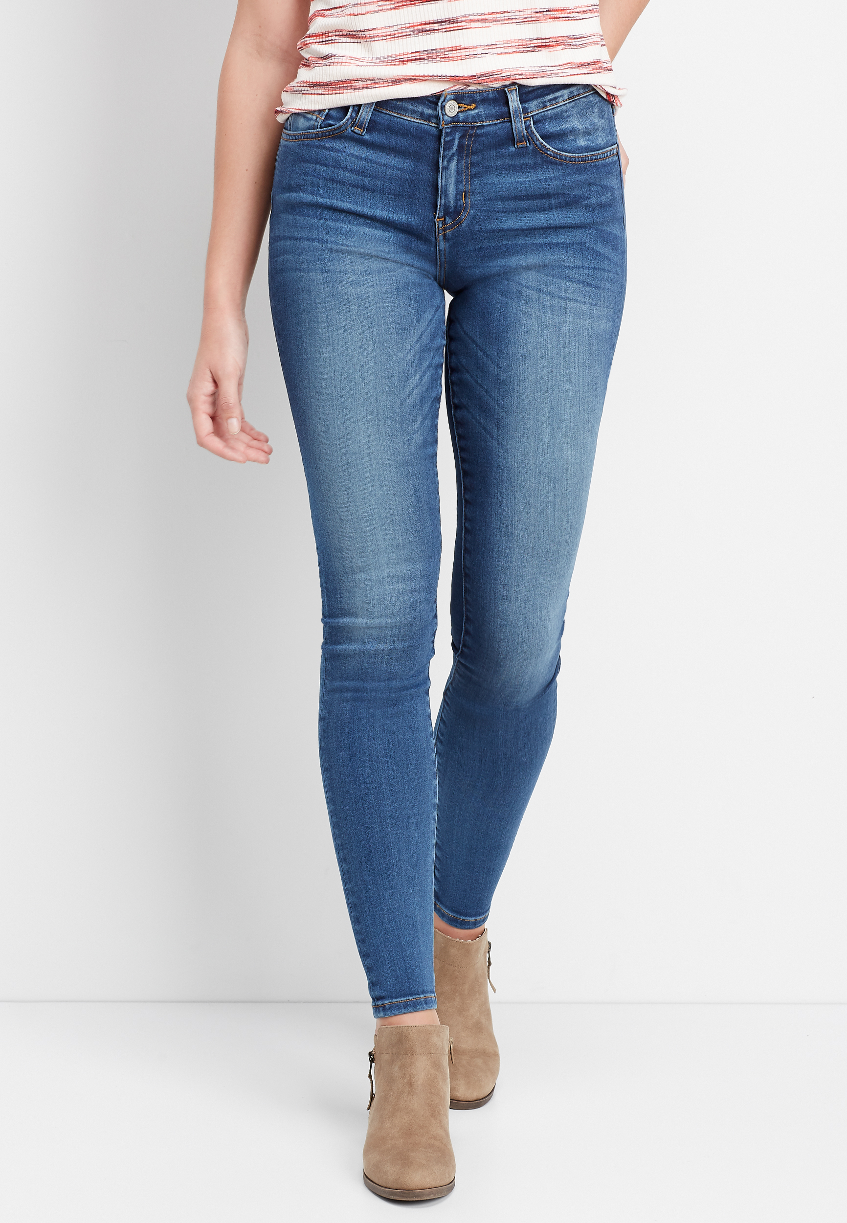 flying monkey mid rise skinny jeans