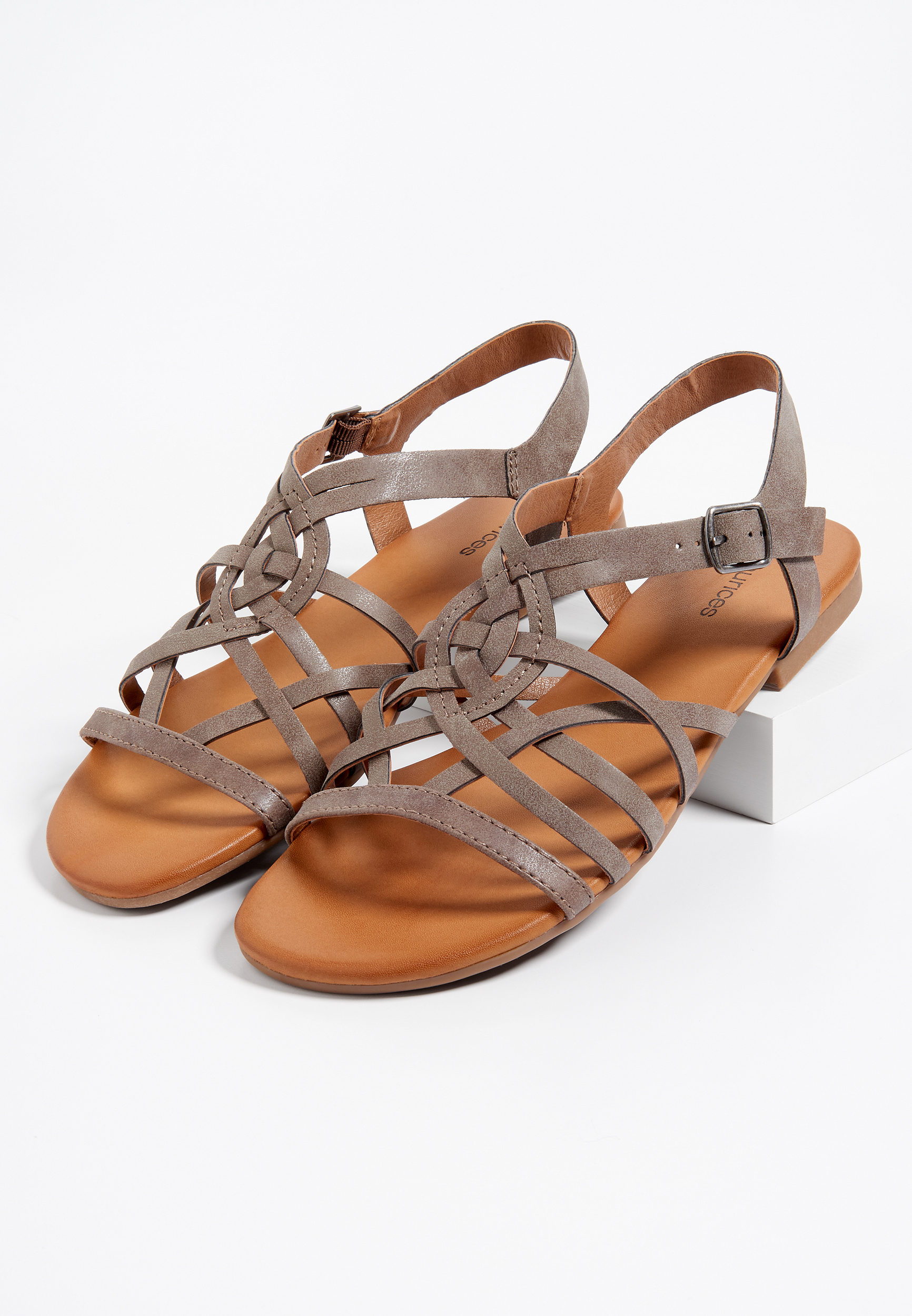 cross strap slingback sandals