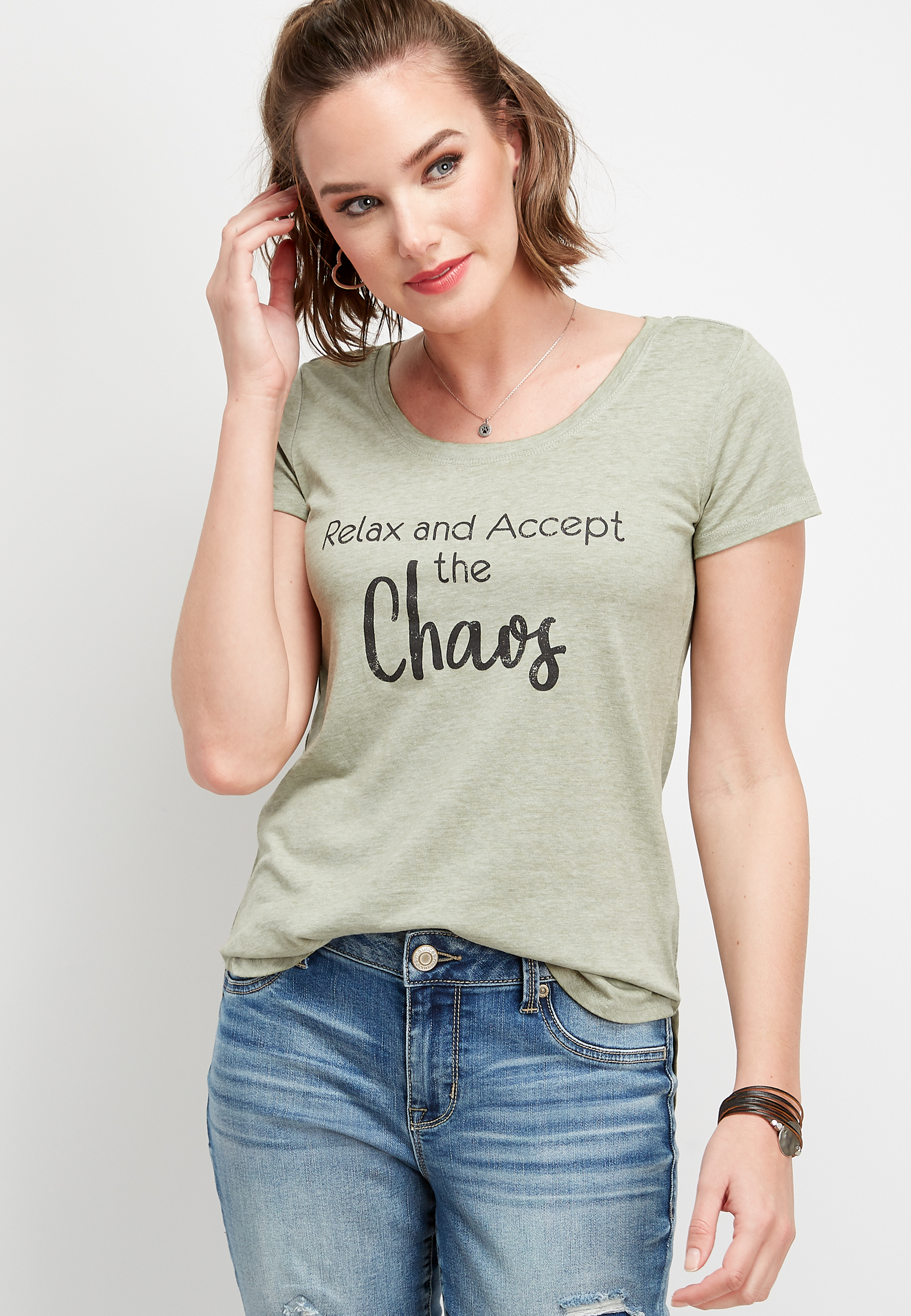 accept the chaos graphic tee | maurices
