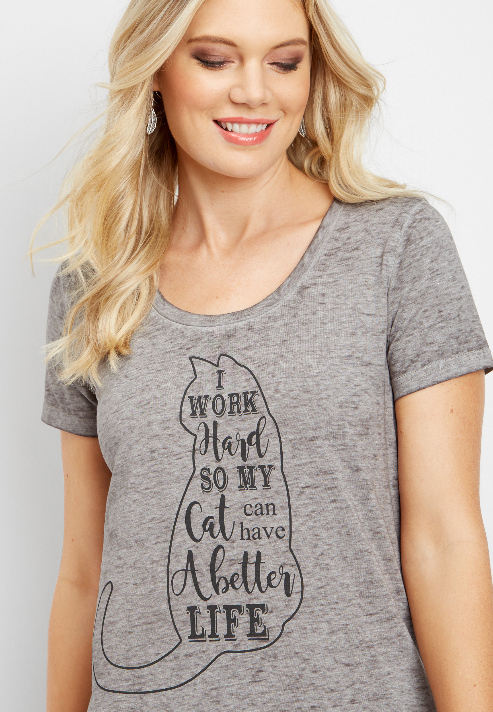 better life cat graphic tee | maurices