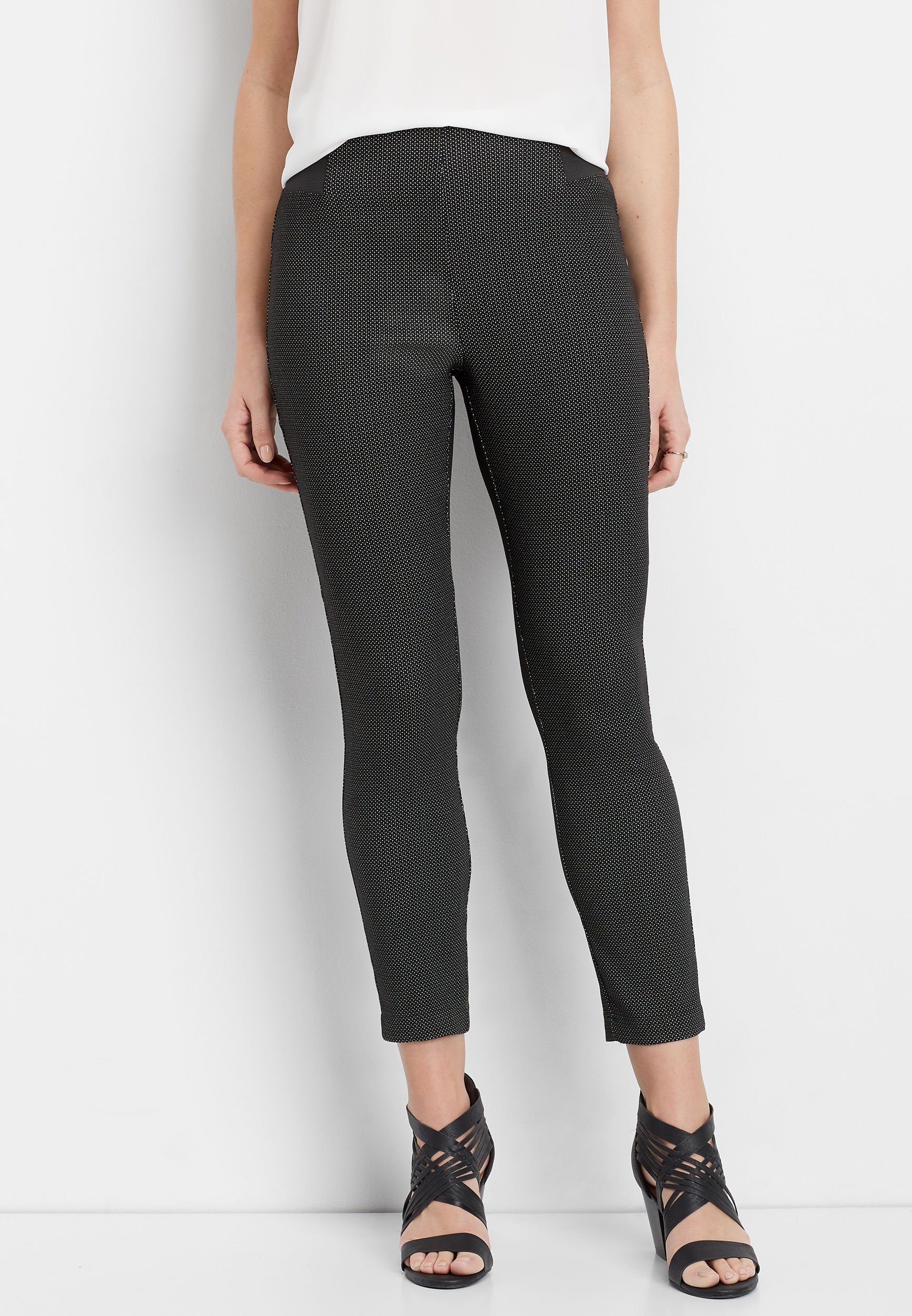 high rise skinny ankle pants