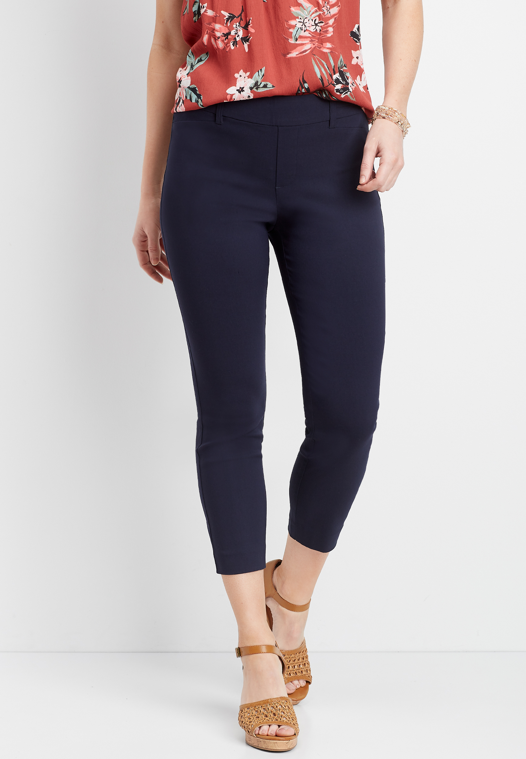 navy bengaline trousers