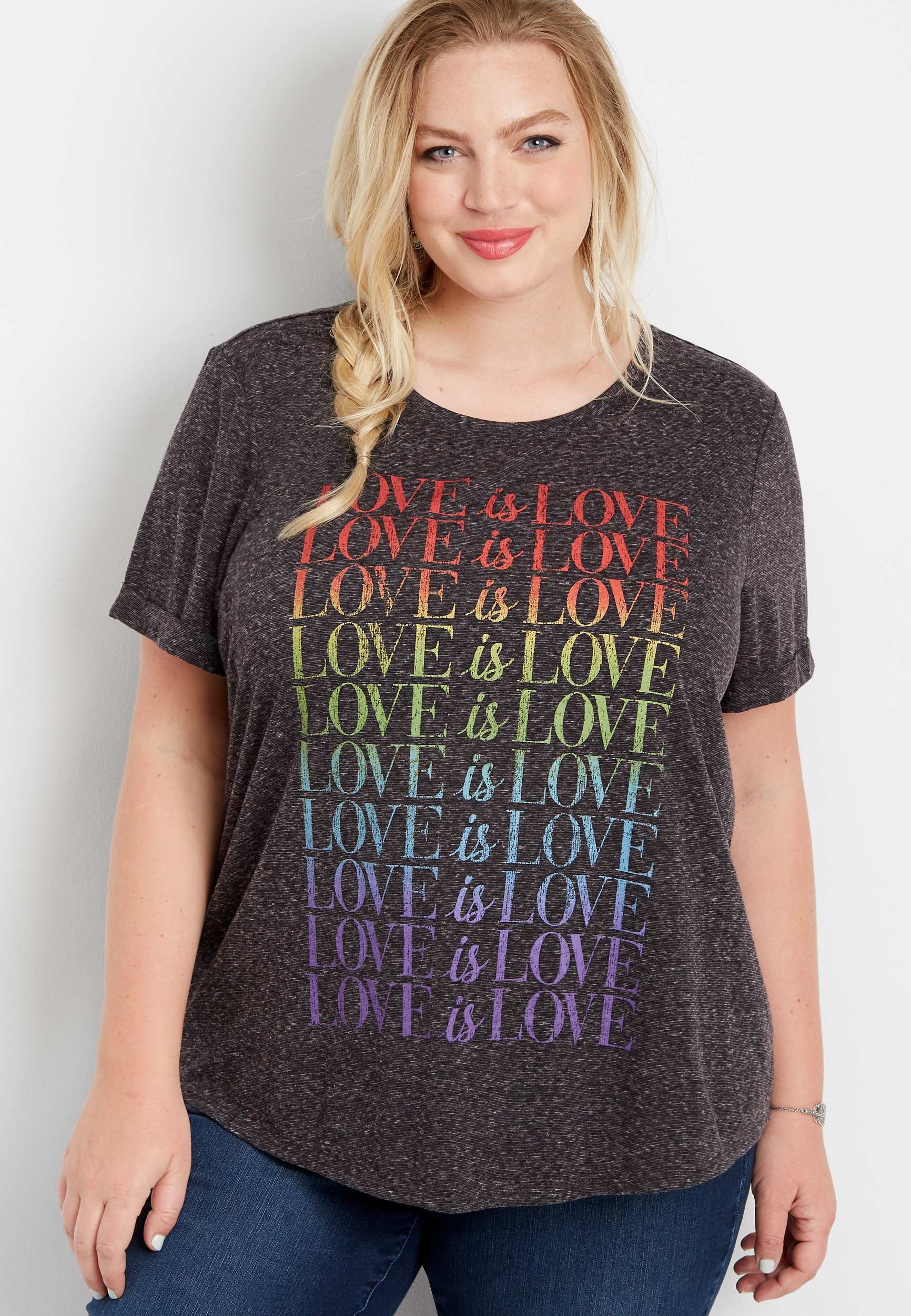 plus size love is love graphic tee | maurices