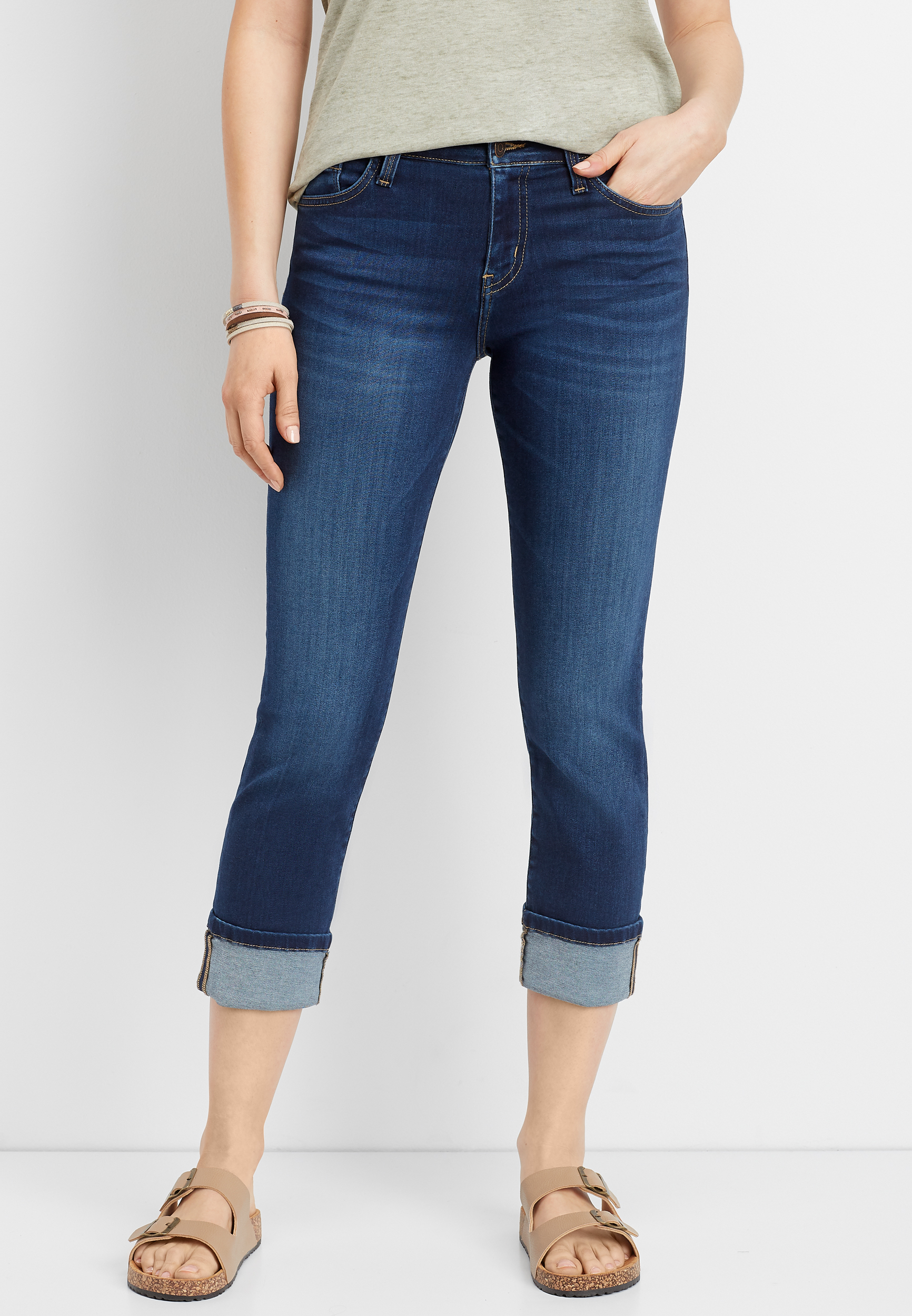 Flying Monkey™ super soft cuffed slim cropped jean | maurices
