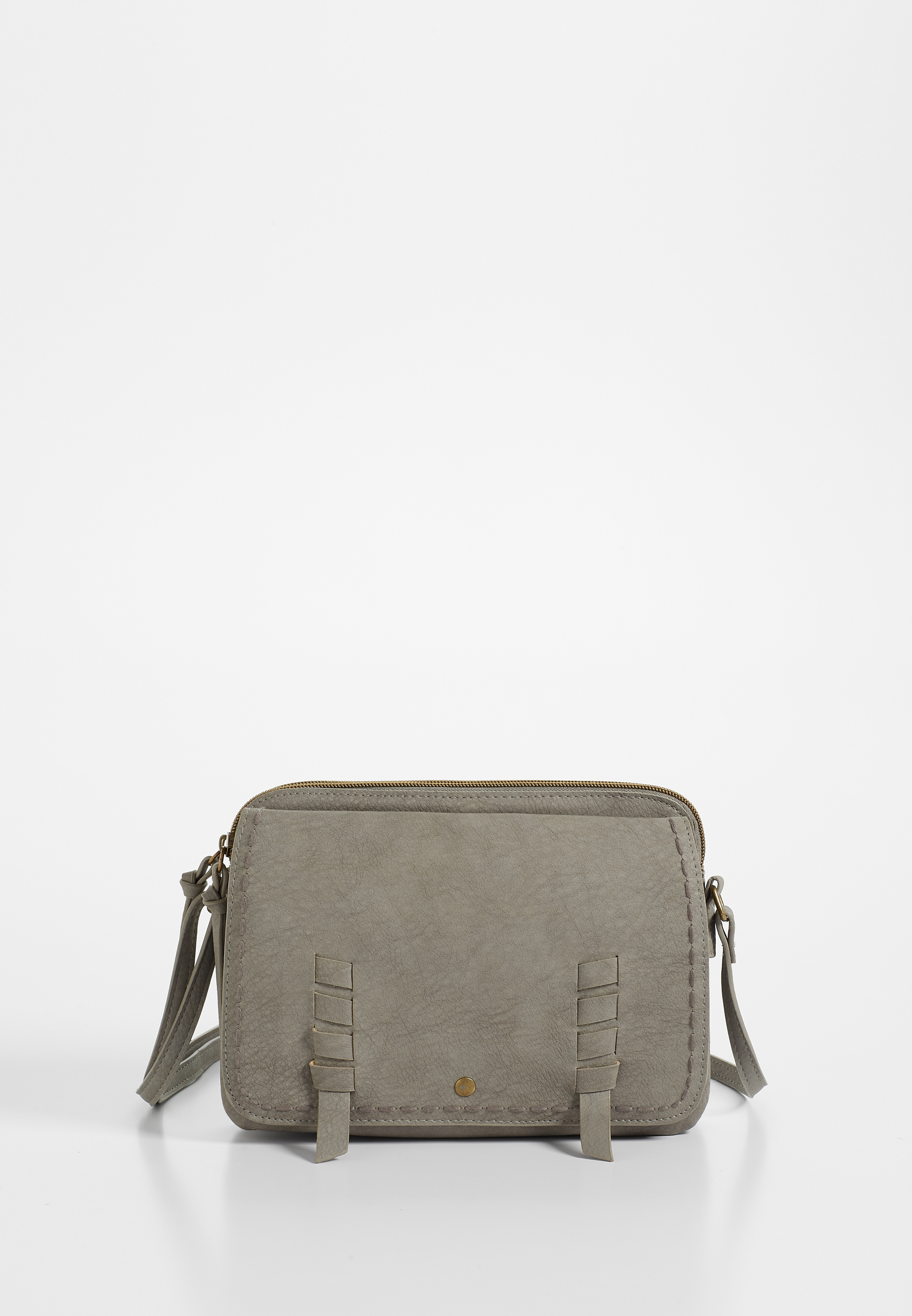 dual pocket whipstitch crossbody bag | maurices