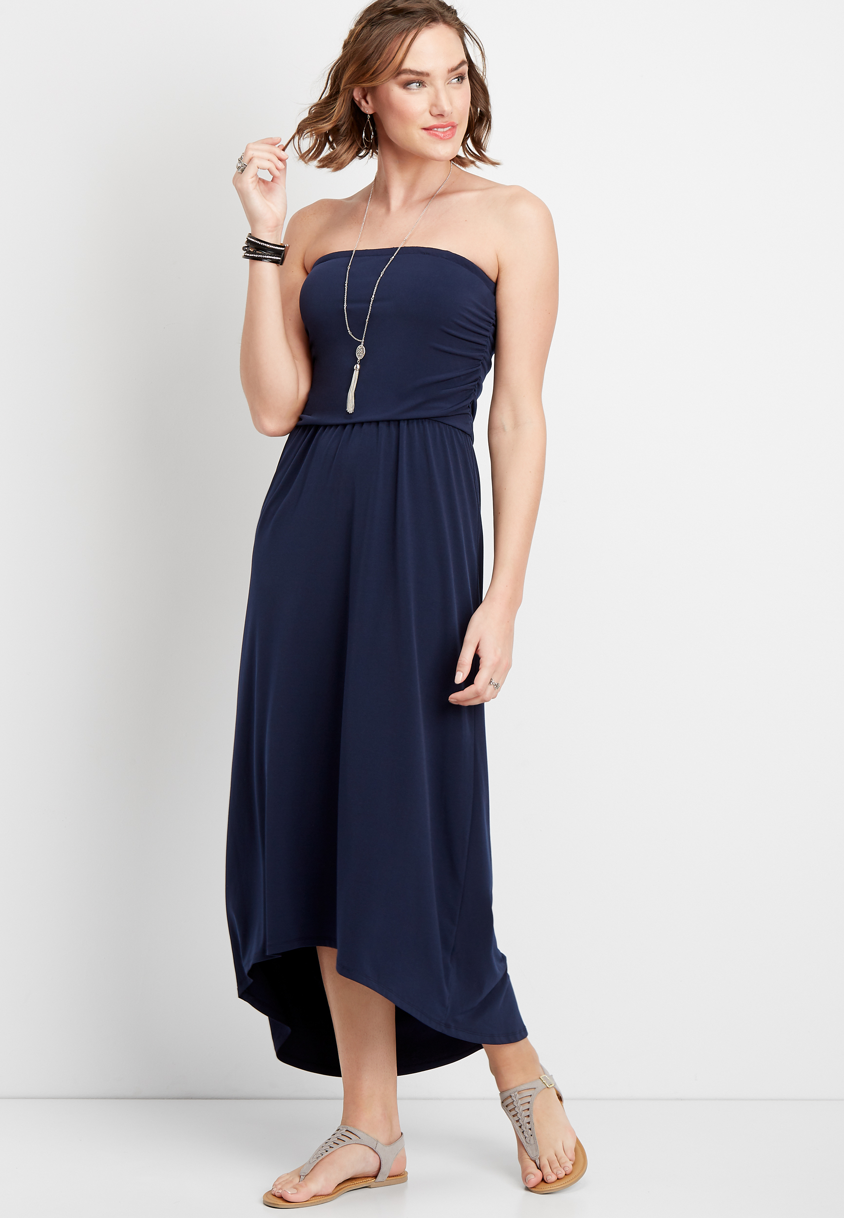 solid tube top maxi dress maurices