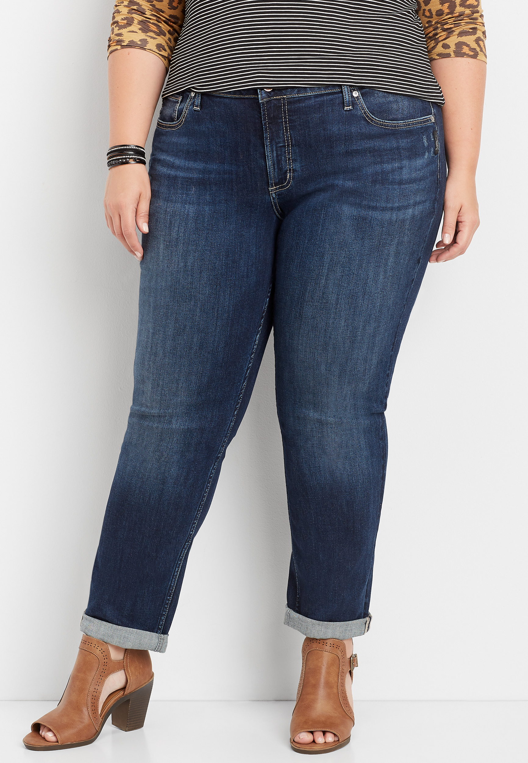 silver plus size jeans