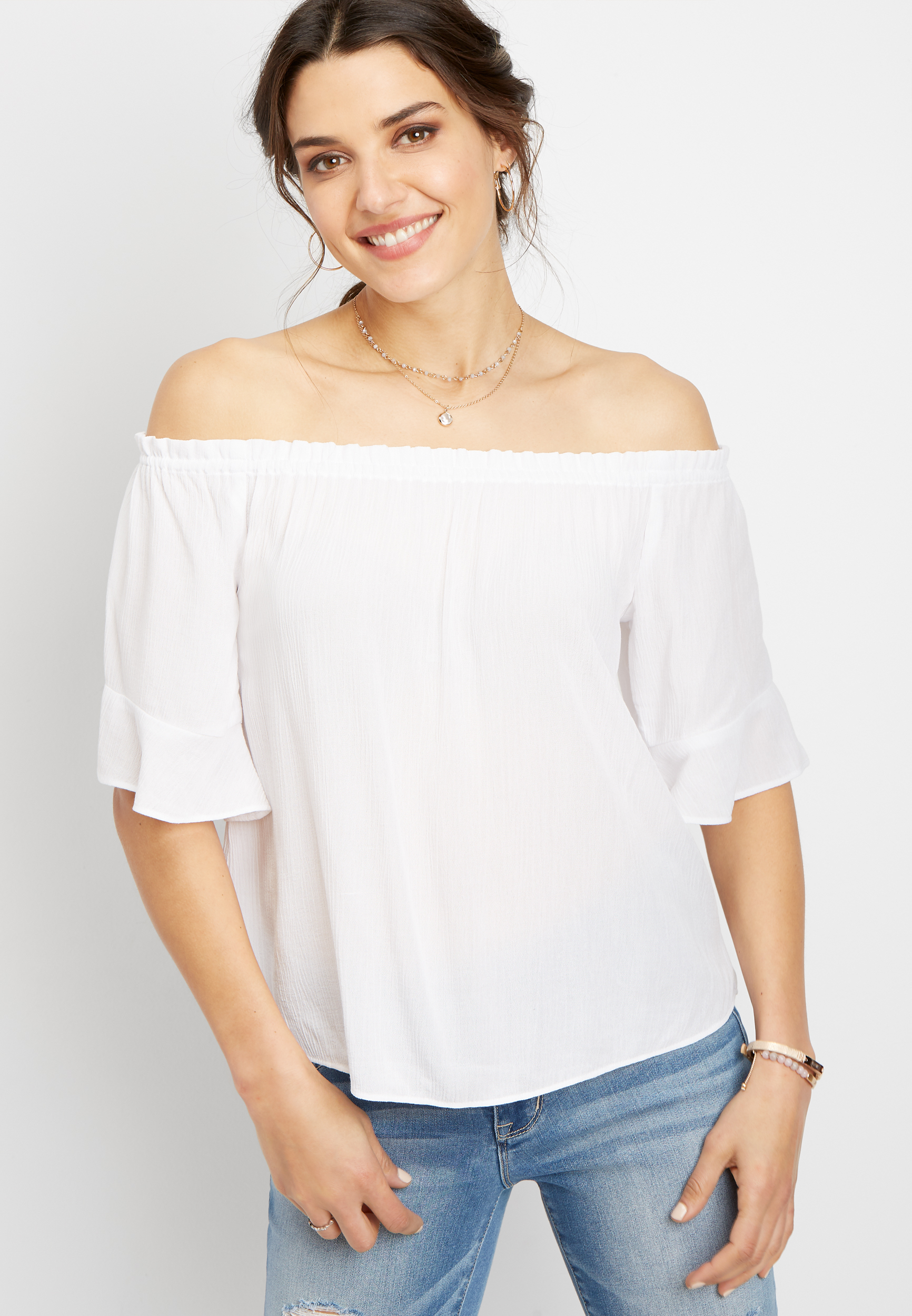 convertible off the shoulder top | maurices