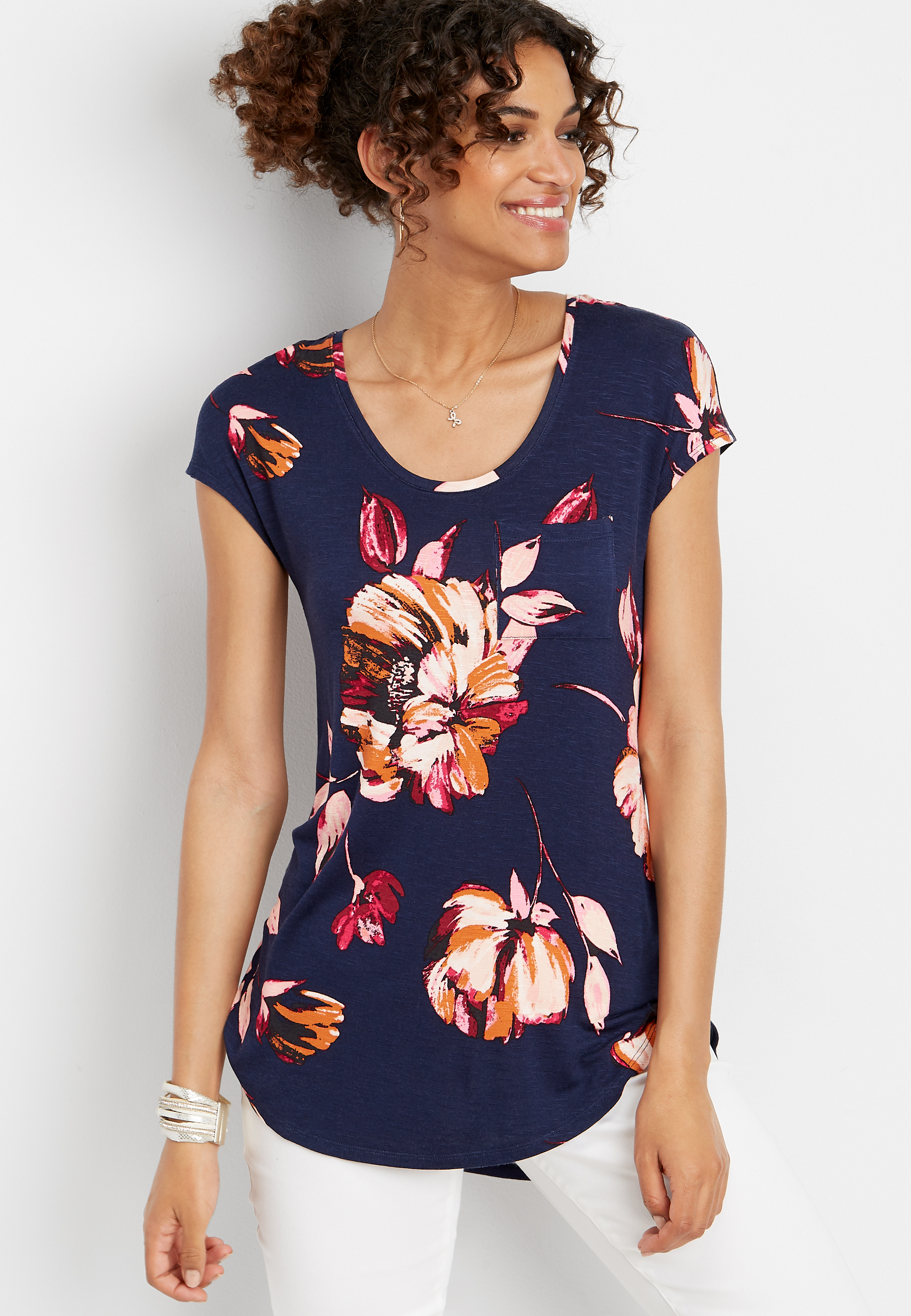 24/7 floral dolman tee | maurices