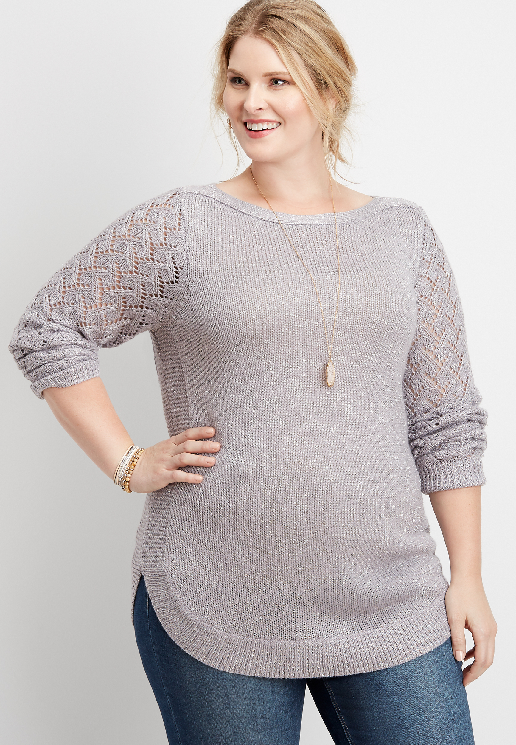 plus size sequin sweater