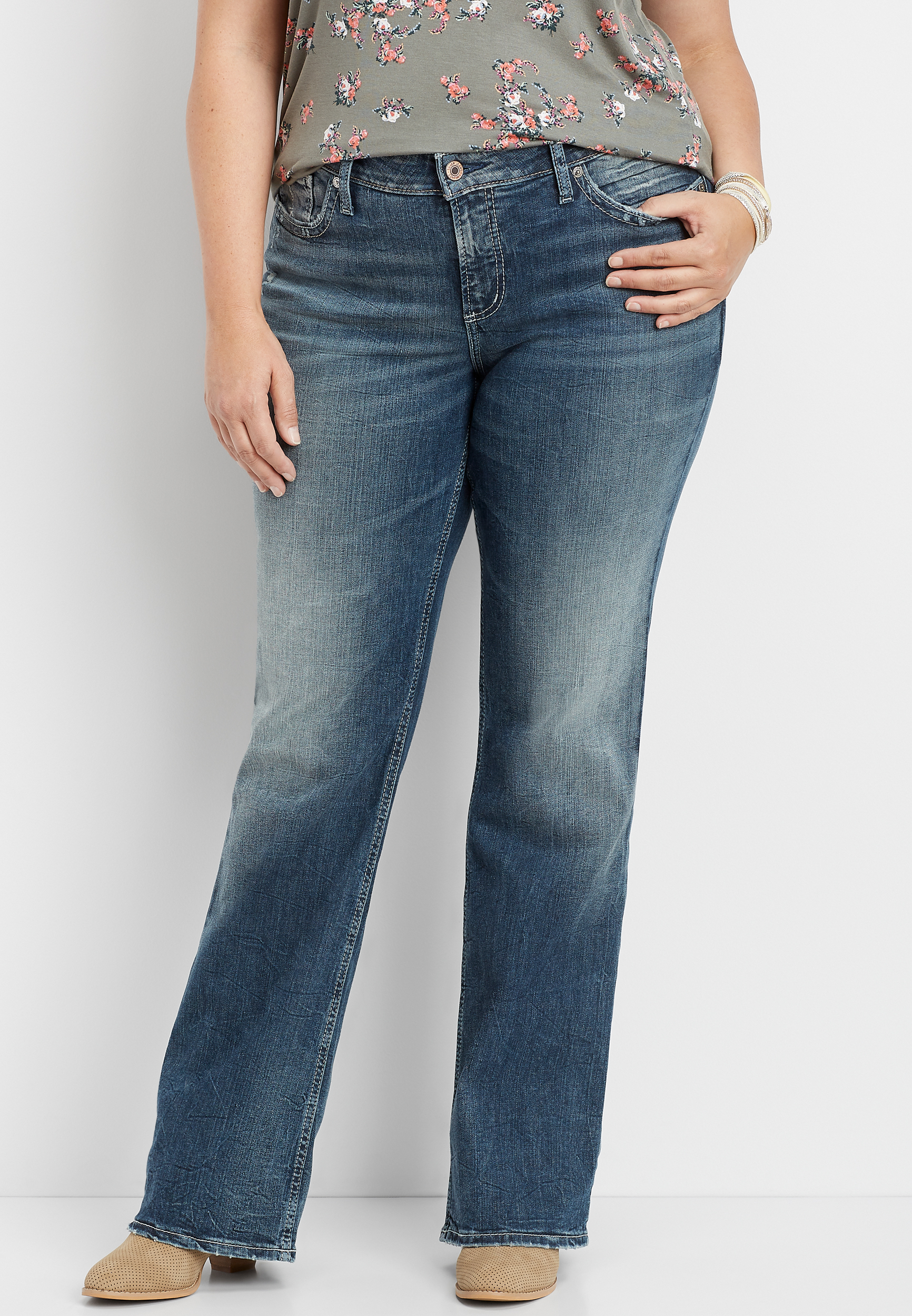 maurices silver jeans plus size