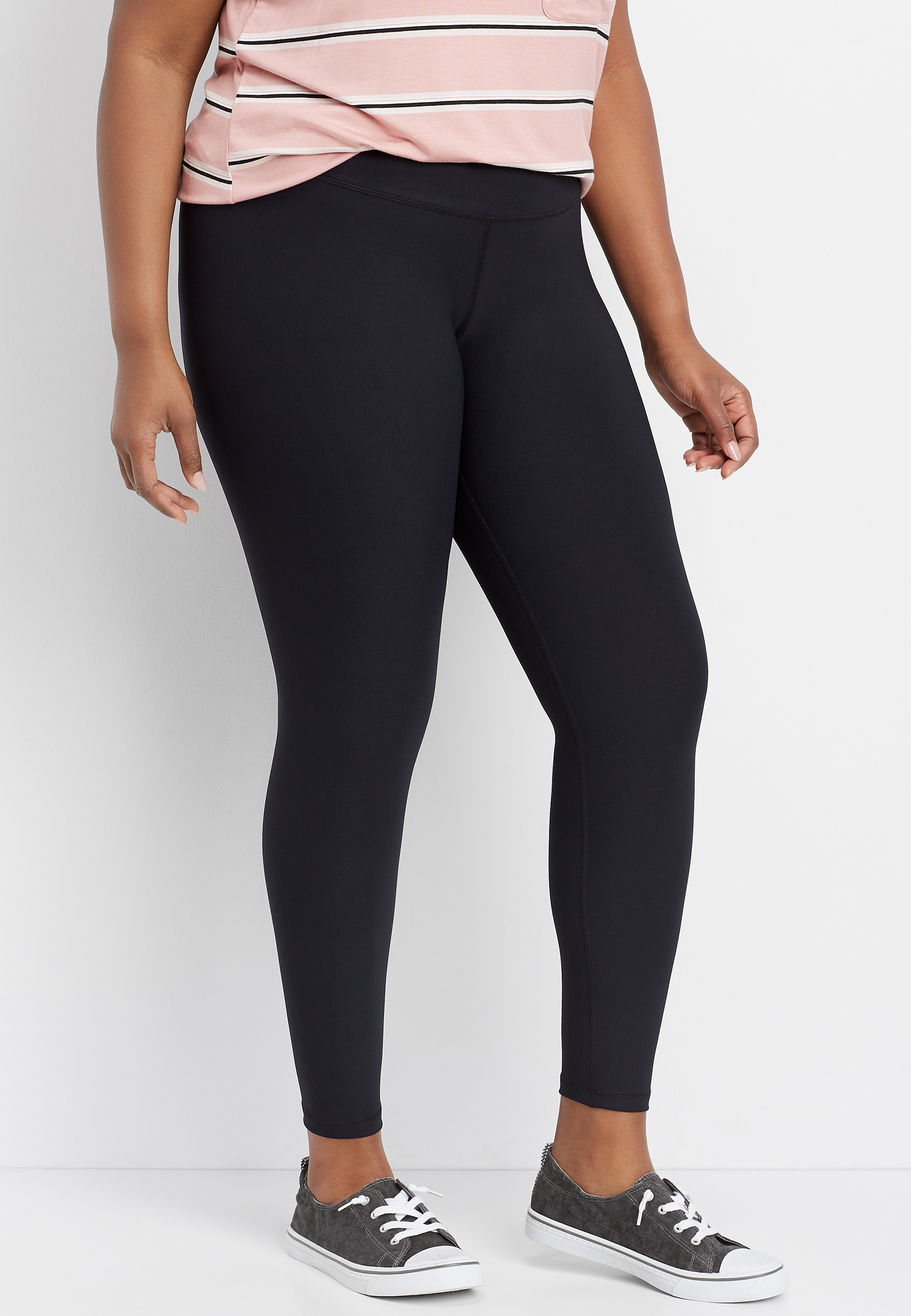 plus size crossover front waistband legging maurices